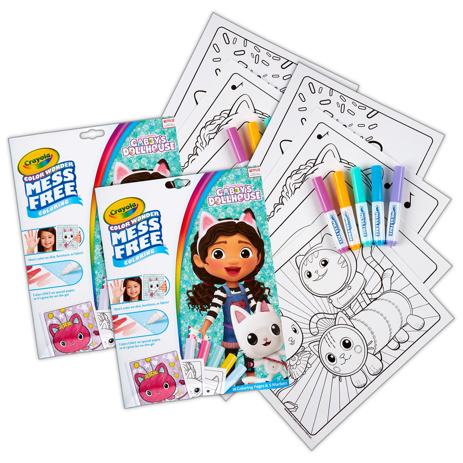 Crayola® Gabby's Dollhouse Color Wonder® Coloring Pad & Markers Sets, 2ct.