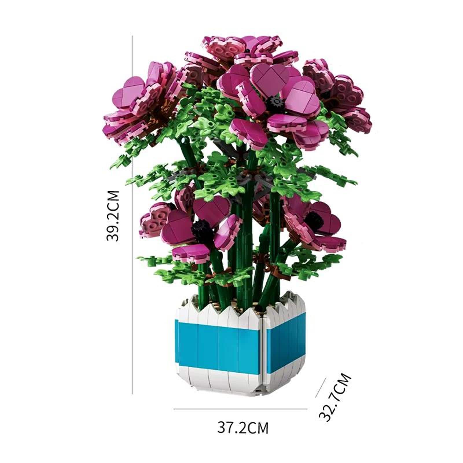 Wizardi Actiniaria Potted Flower Building Brick
