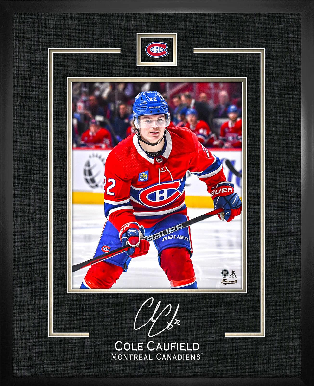 Cole Caufield 16" x 20" Replica Signature Frame Canadiens