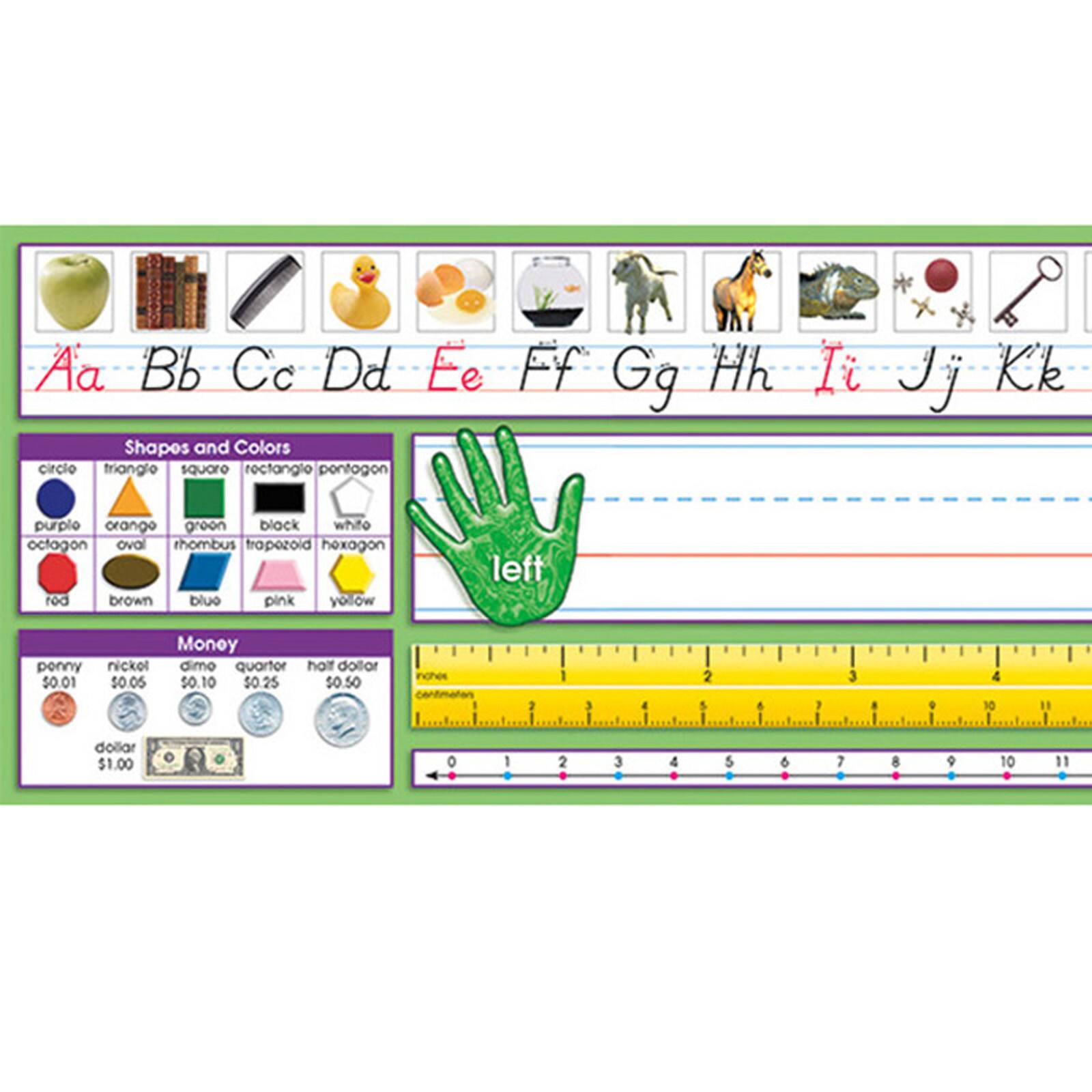 North Star Teacher Resources 17.5" x 4" Adhesive Primary Modern Manuscript Desk Plates, 2 Packs of 36
