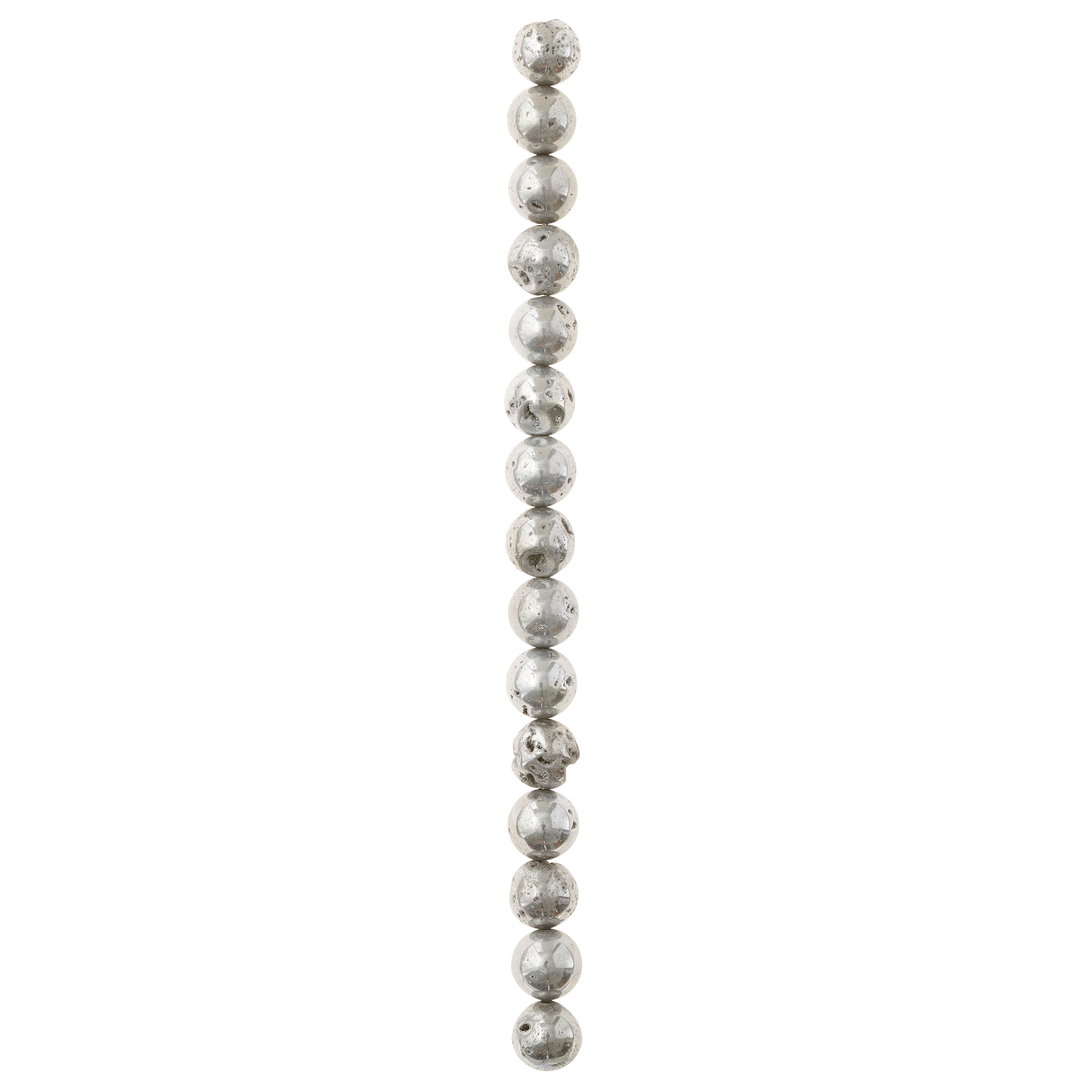 12 Pack: Silver Druzy Agate Round Beads, 10mm by Bead Landing™