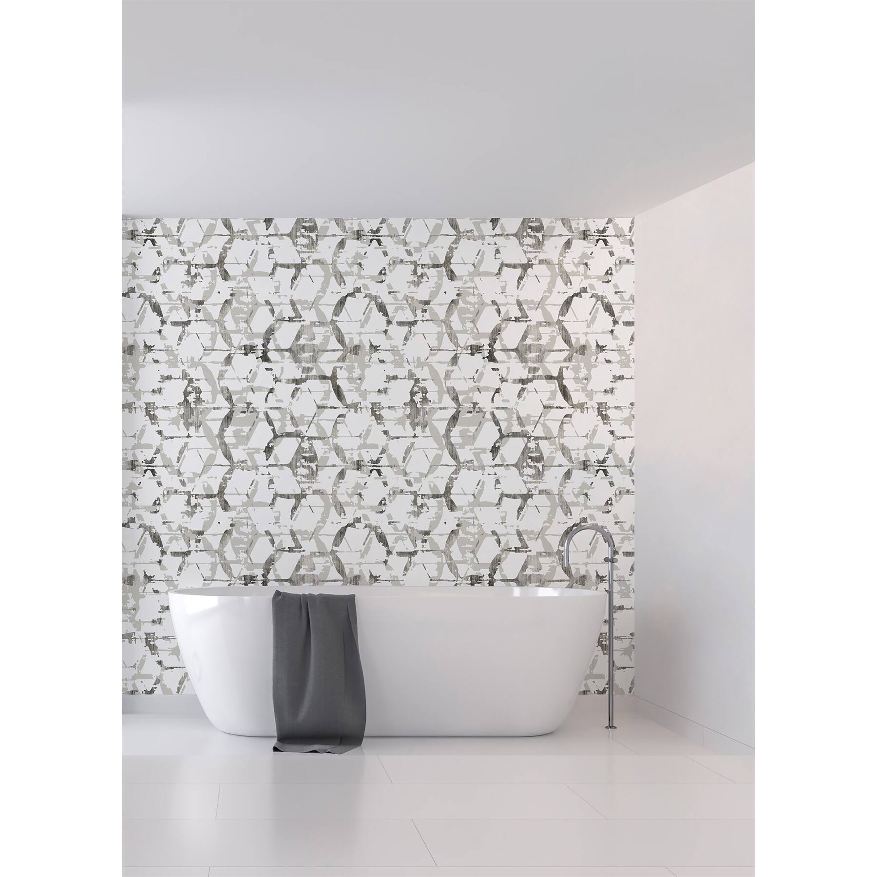 Katie Hunt Dove Gray Hex-A-Gone Wall Mural