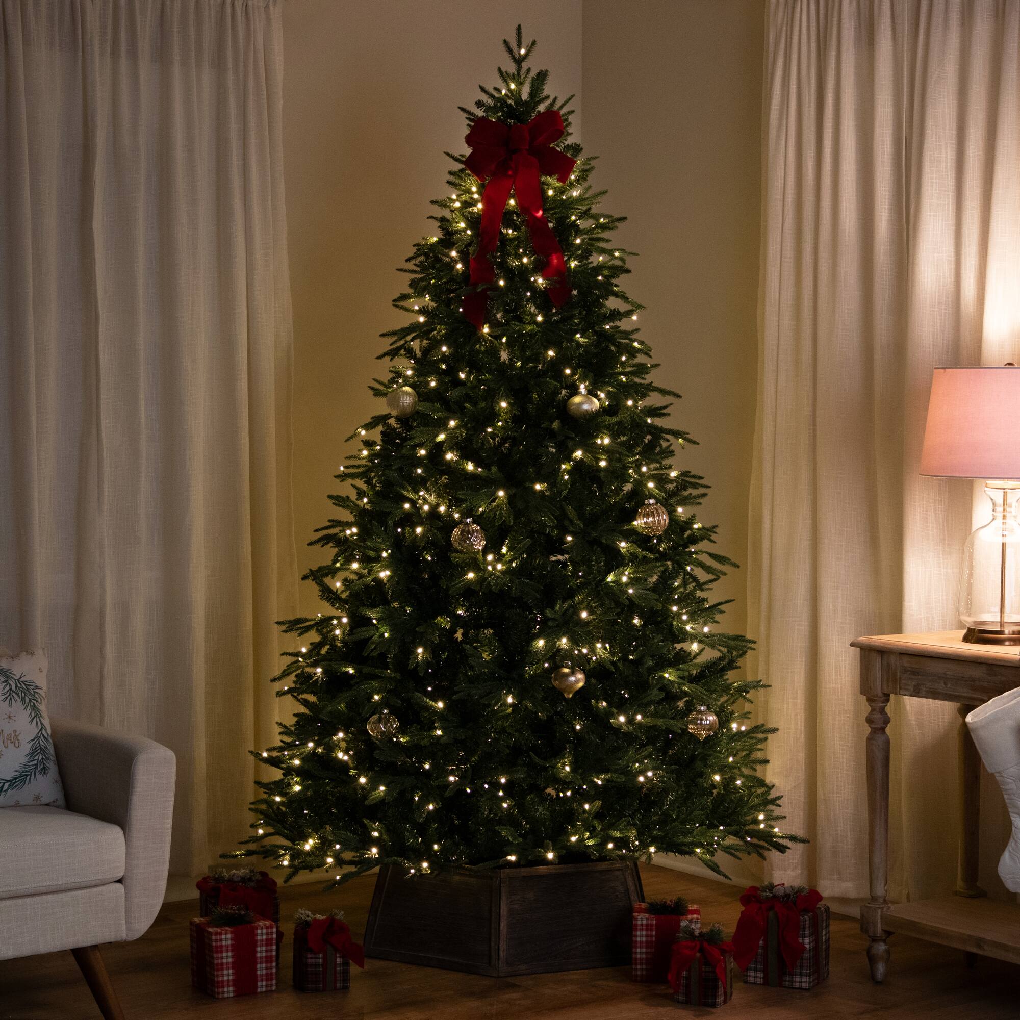 6.5ft. Pre-Lit Real Touch™ Ashburn Pine Artificial Christmas Tree, Warm White LED Lights