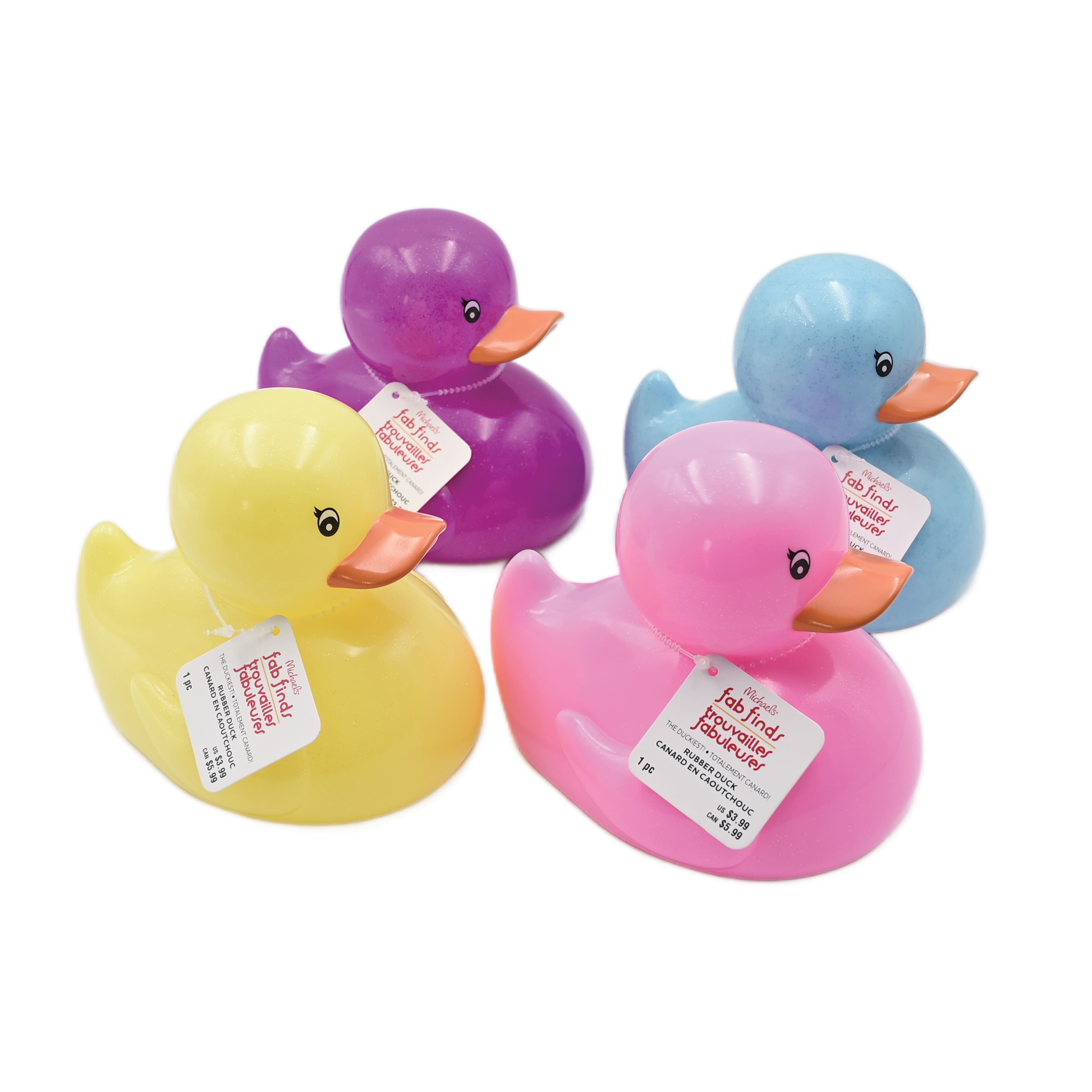 Assorted 6" Glitter Rubber Duck, 1pc. by Fab Finds