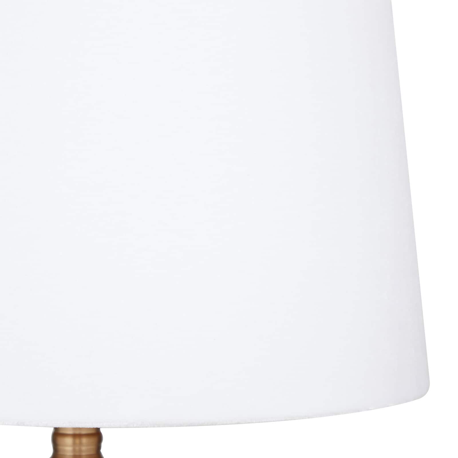 White Glass Table Lamp 15" x 15" x 29"