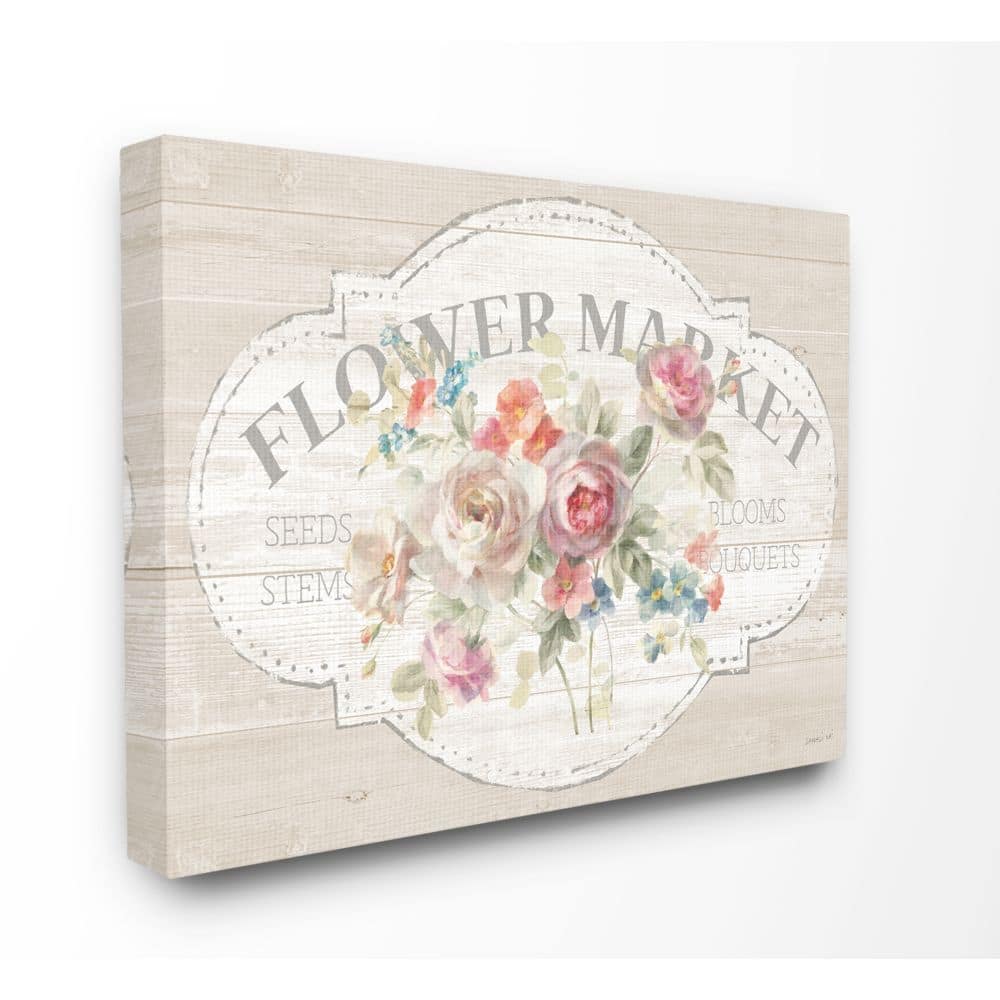 Stupell Industries Vintage Flower Market Wall Art