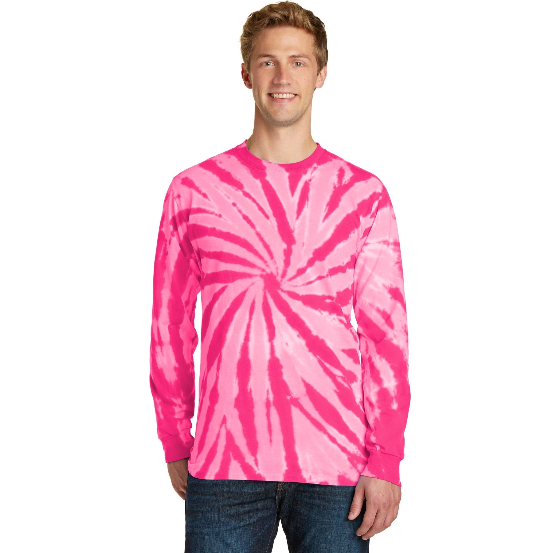 Port & Company® Long Sleeve Tie-Dye Adult T-Shirt