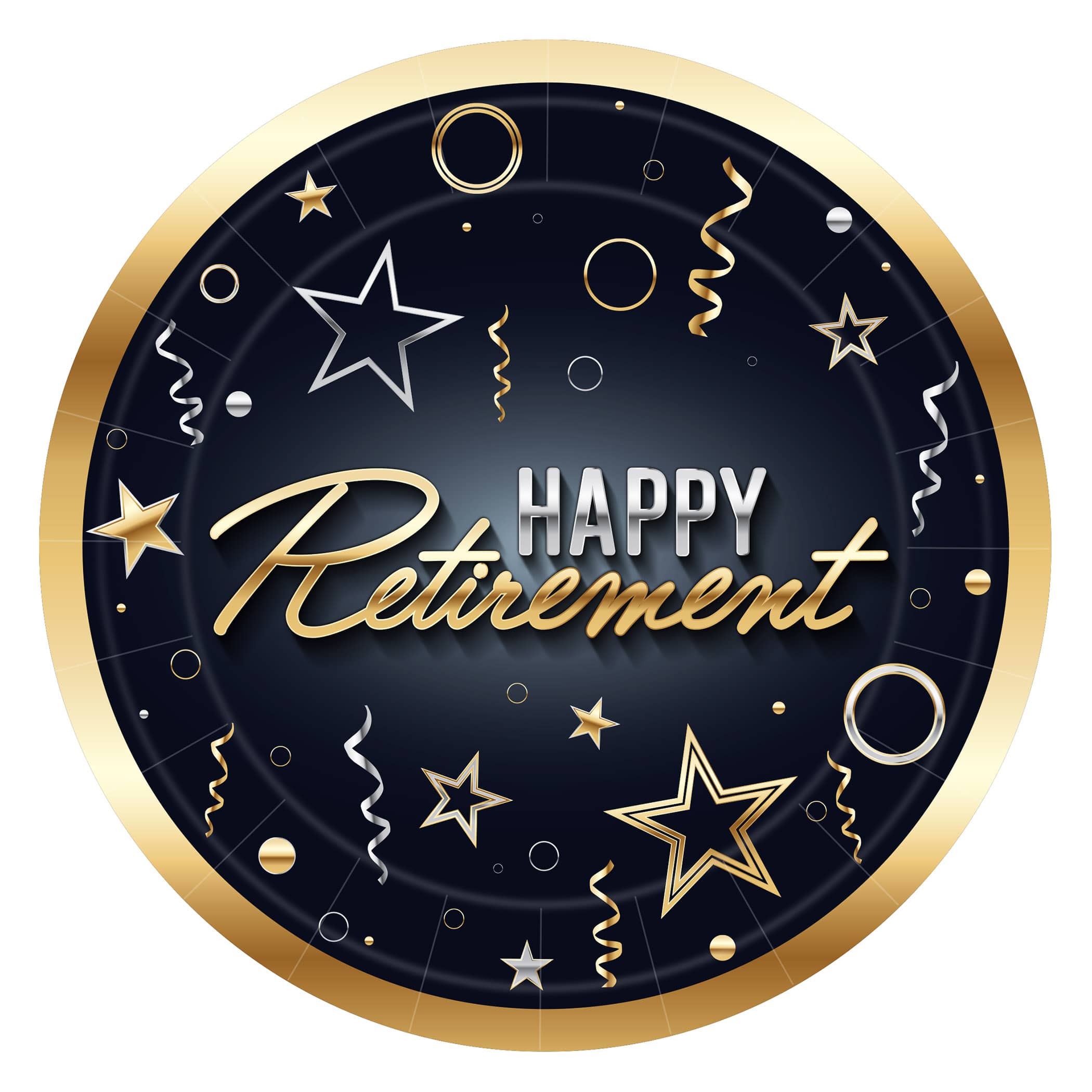 Beistle 7" Happy Retirement Plates, 16ct.