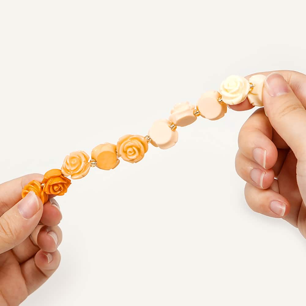 Jesse James Beads 16mm Orange & Cream Ombre Acrylic Rose Beads