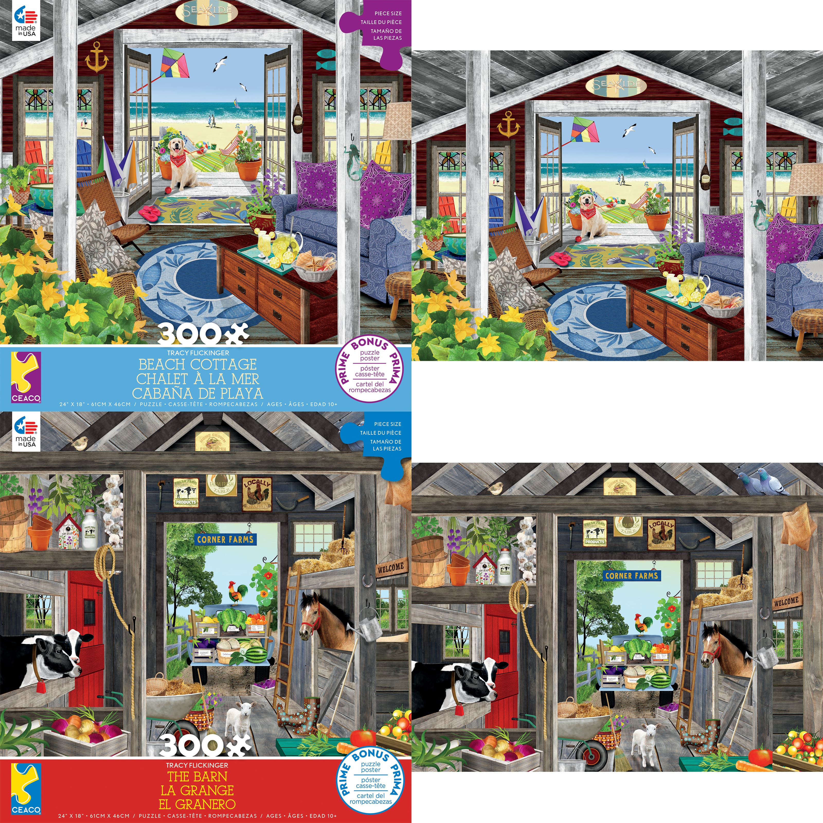 Assortiment de casse-têtes de Ceaco, 300 morceaux