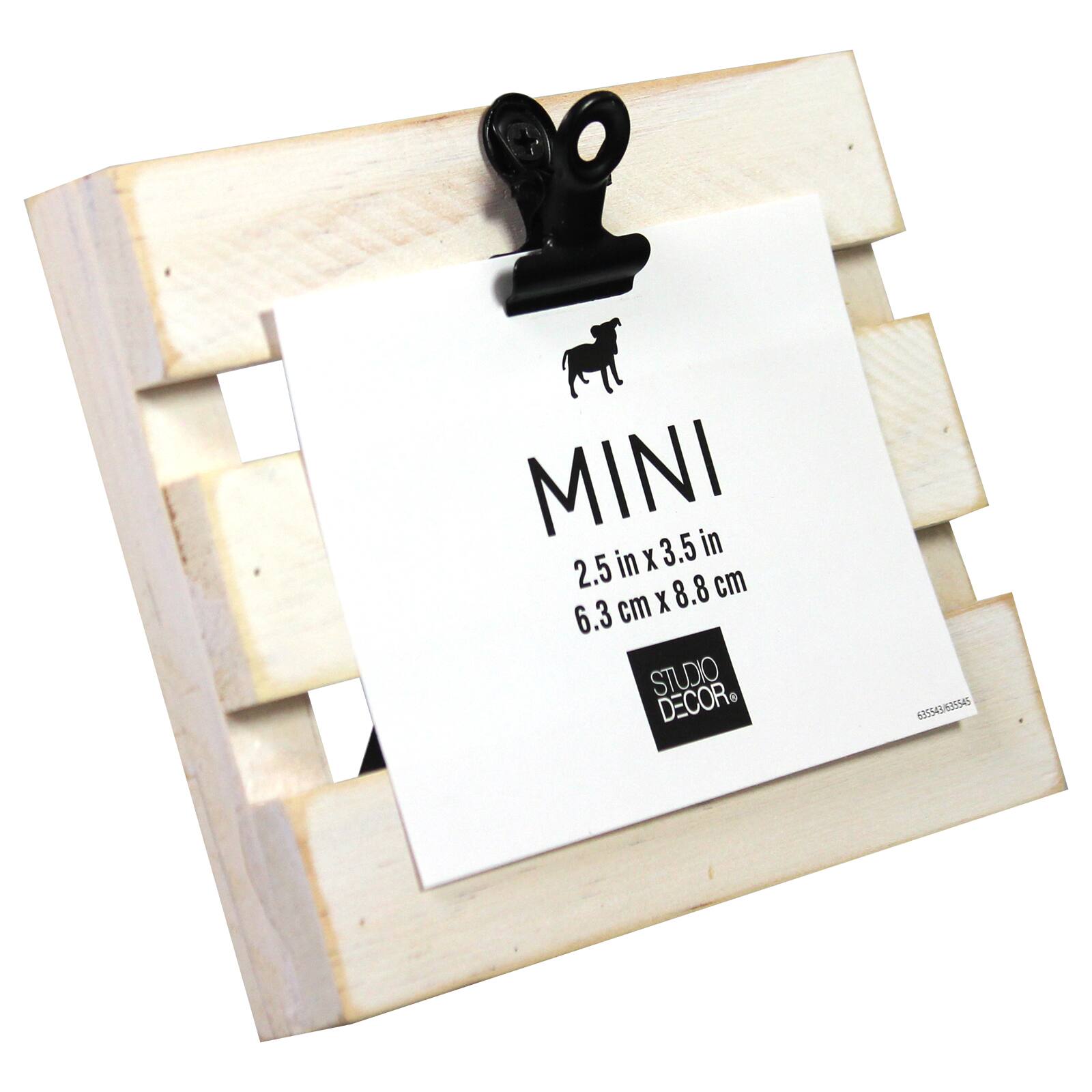 Natural Slatted Mini Clip Frame by Studio Décor®