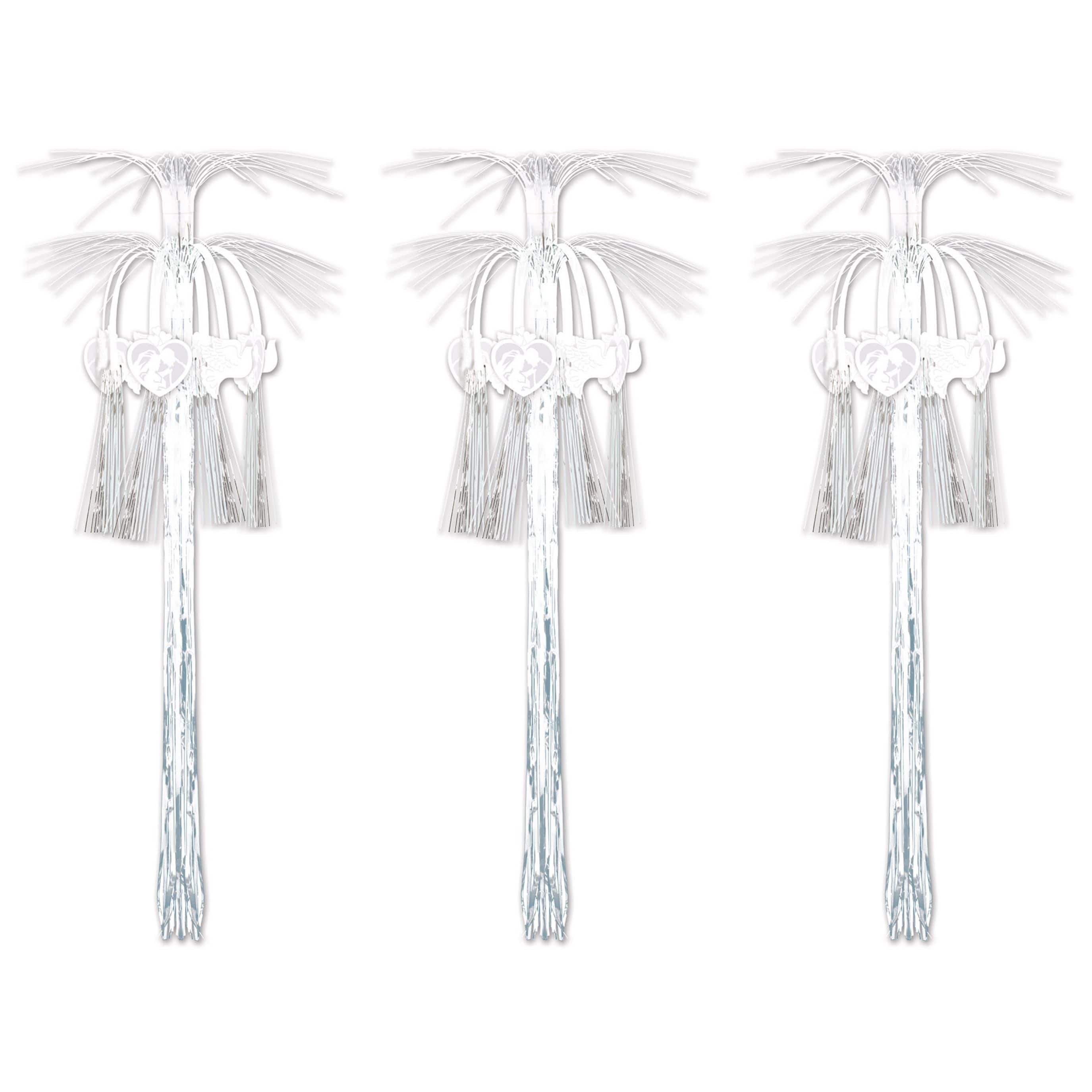 Beistle 3ft. Silver Wedding Cascade Hanging Columns, 3ct.