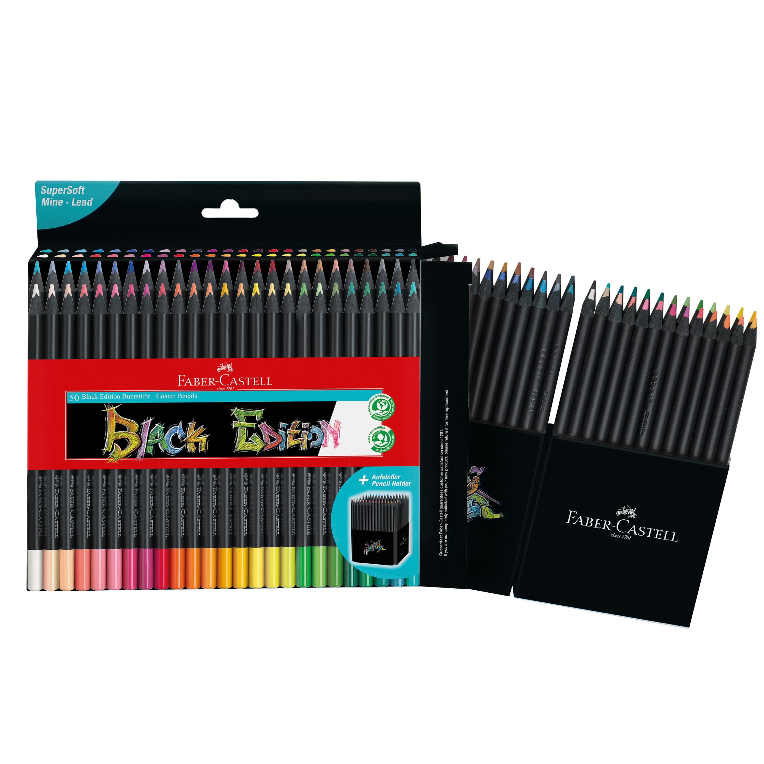 Faber-Castell® 50 Color Black Edition Colored Pencils