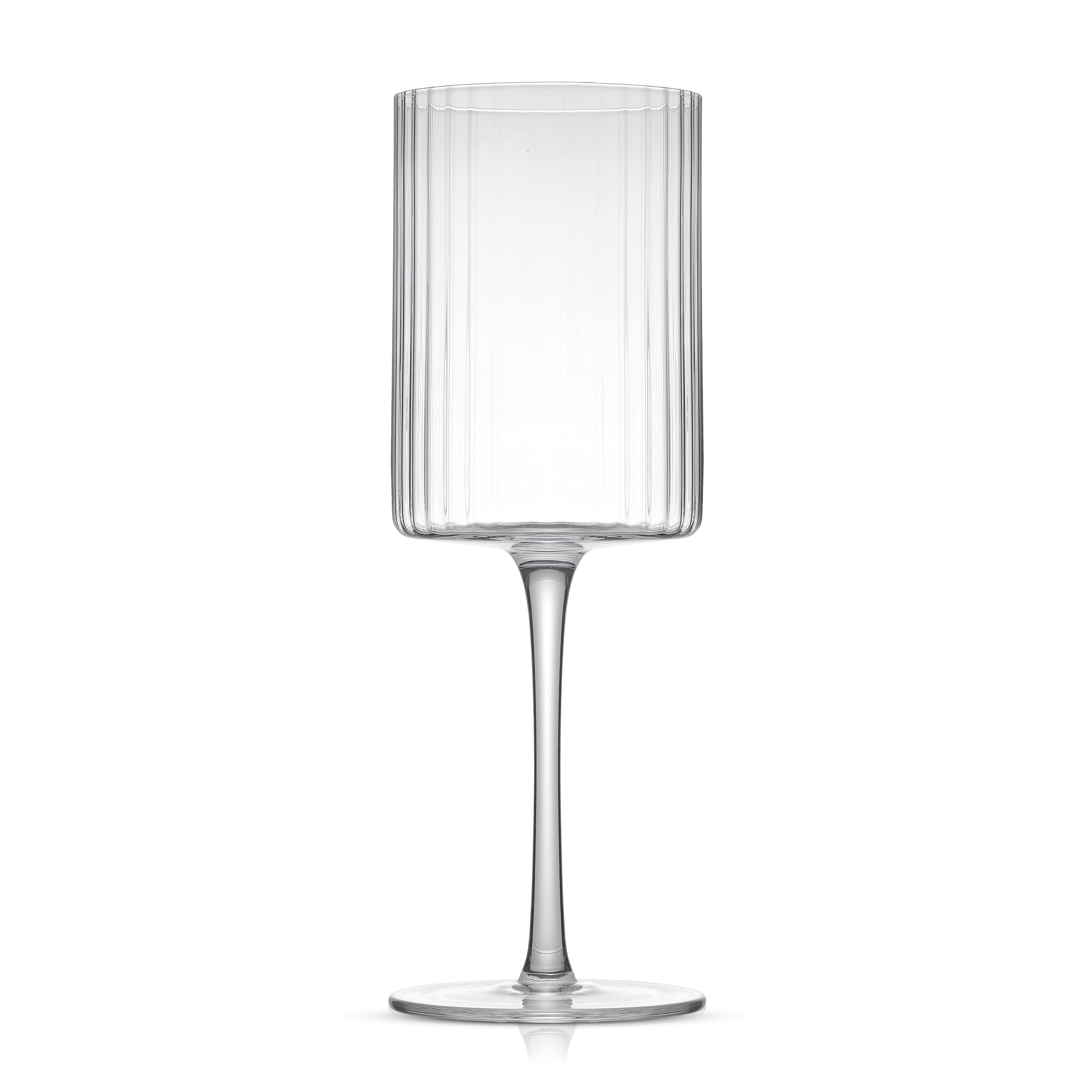 JoyJolt® 17.5oz. Elle Fluted Cylinder Red Wine Glasses, 2ct.
