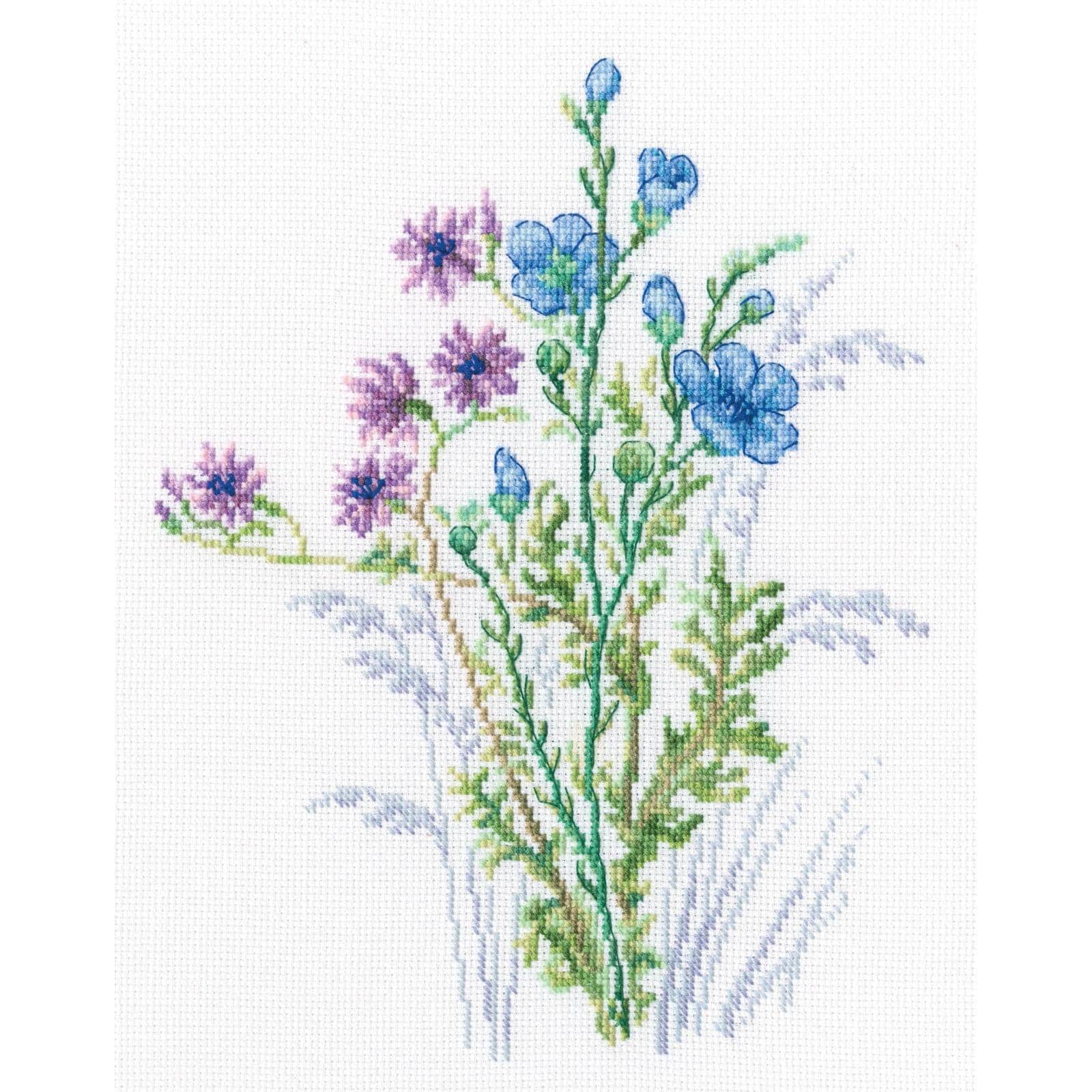 RTO Colourful flowers Counted Cross Stitch Kit