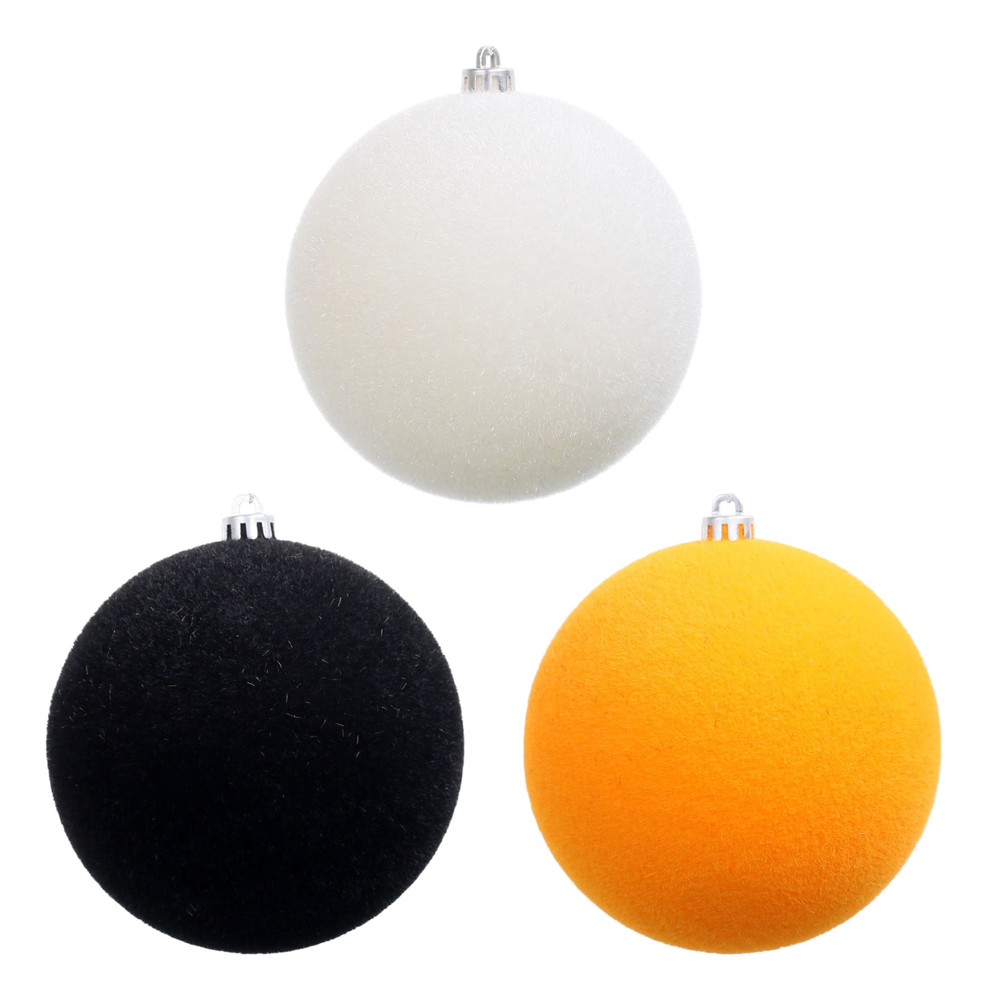3 Pack 4.75" Halloween Flocked Shatterproof Ball Ornaments by Ashland®