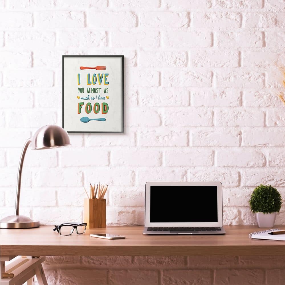 Stupell Industries I Love Food Black Framed Wall Art