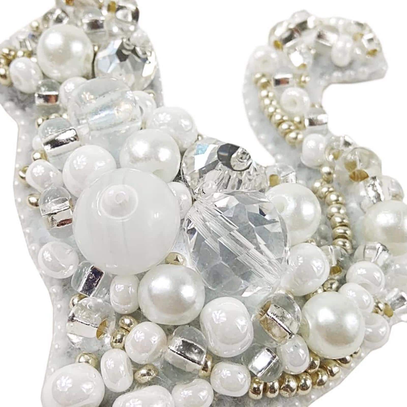 Crystal Art Beadwork Kit For Creating Brooch Cat