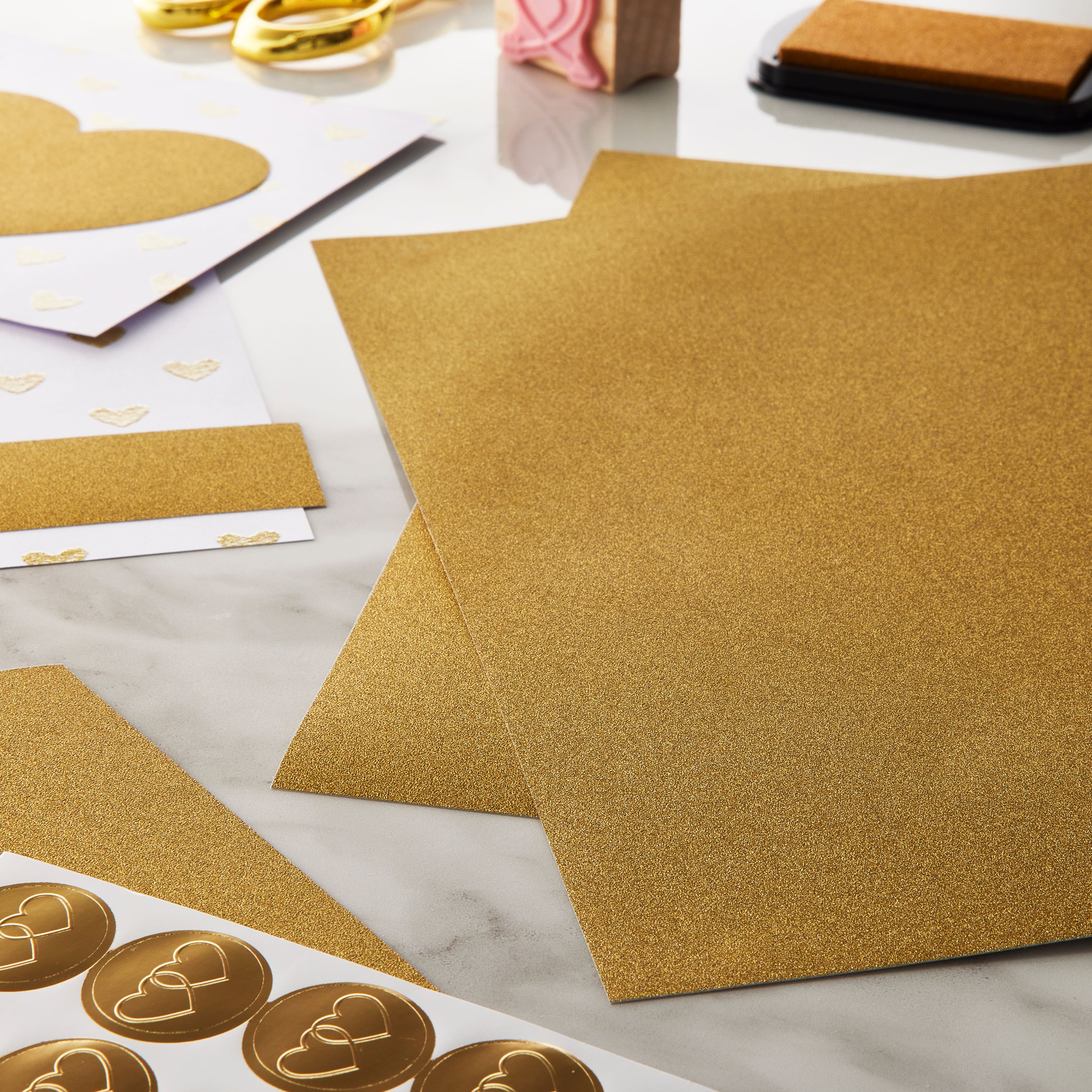 24 Pack: Signature™ POW Glitter Cardstock Paper by Recollections™, 12" x 12"