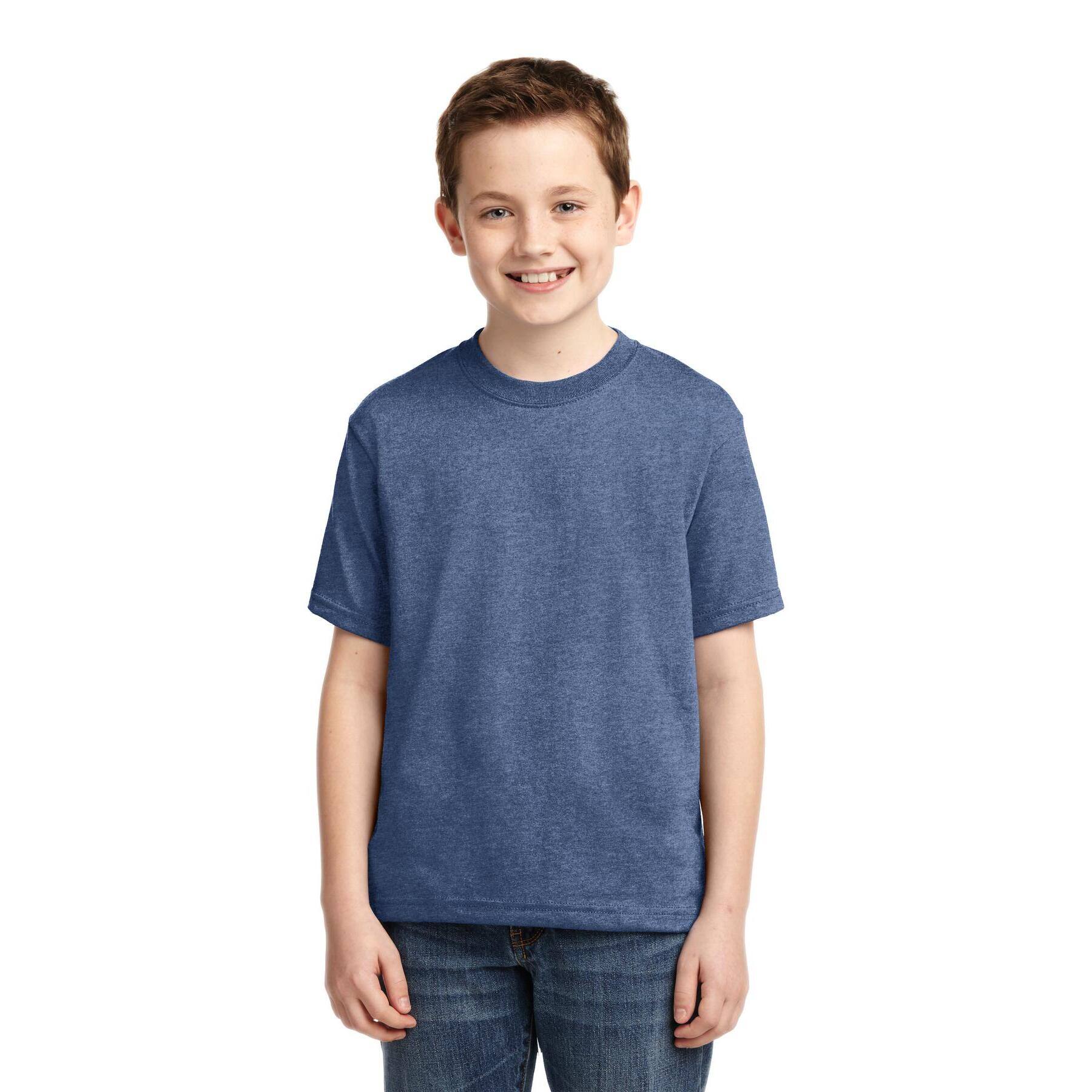 JERZEES® Dri-Power® Heathered Youth 50/50 Cotton/Poly T-Shirt