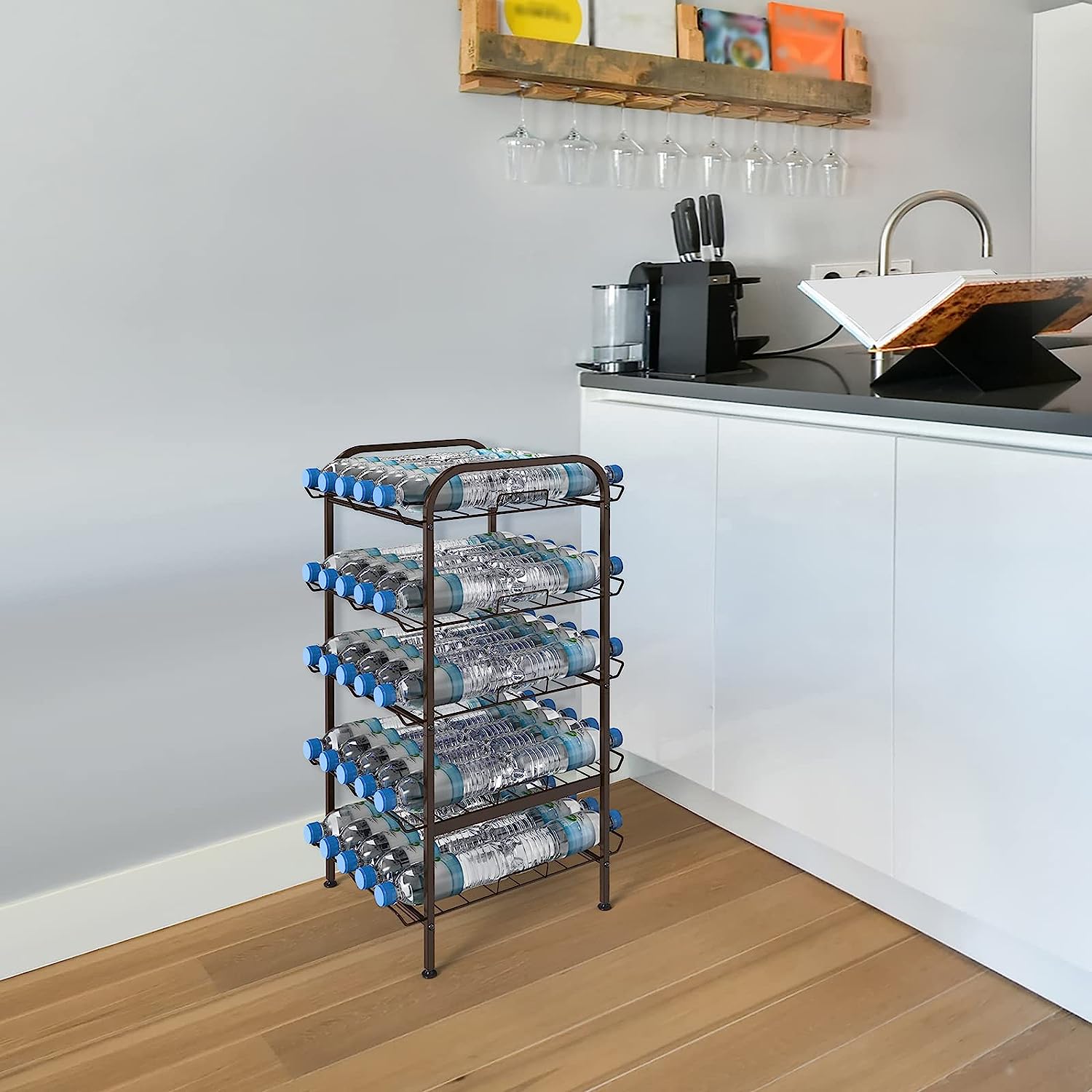 NEX™ 31" Bronze Freestanding 5-Tier Water Bottle Organizer