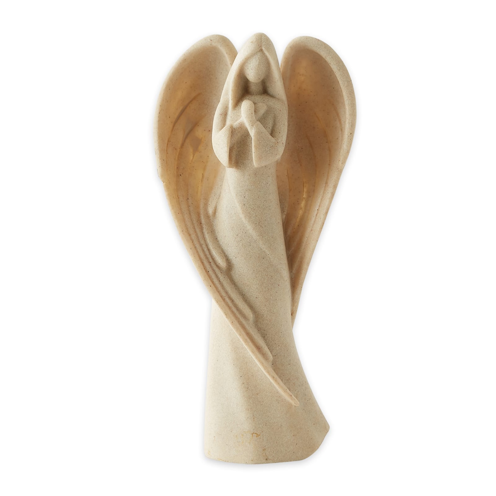 Elegant Minimalistic Guardian Angel Figurine Prayer Statue 4.5" x 2.38" x 9.25"