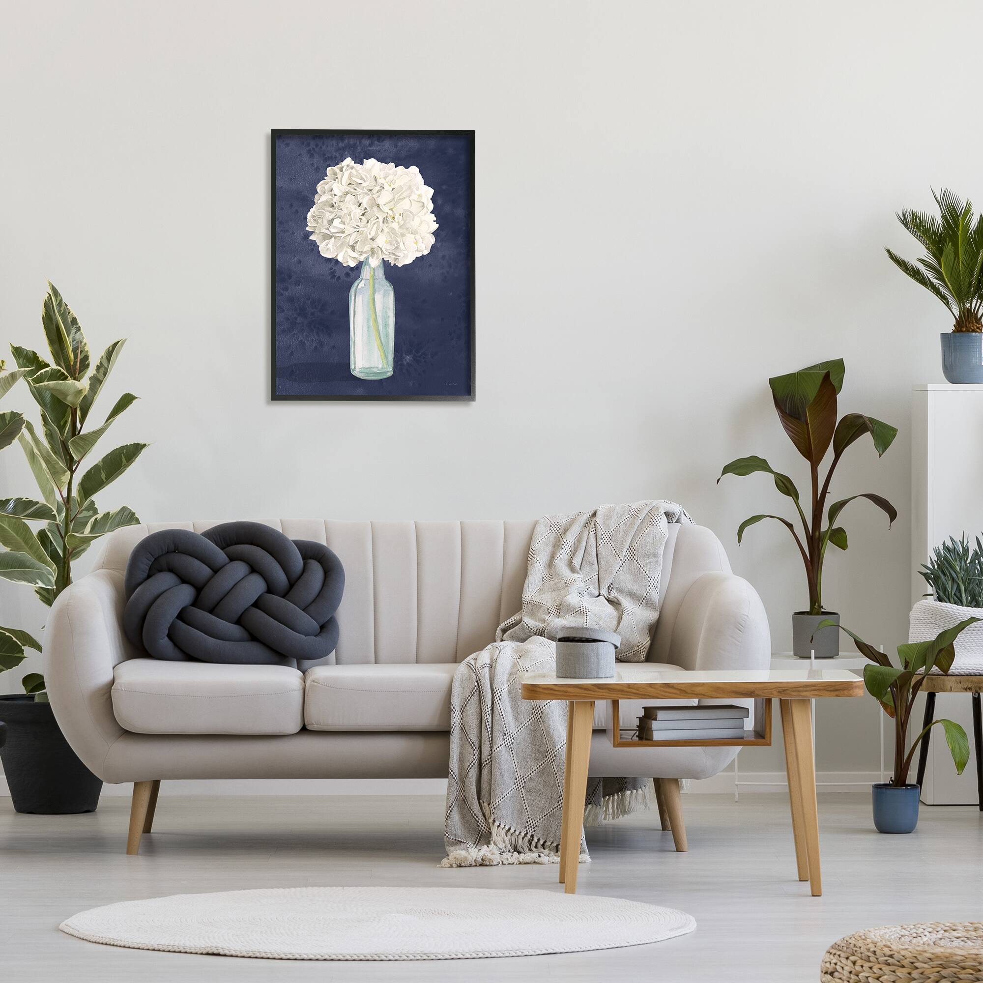 Stupell Industries White Floral Bouquet Black Framed Wall Art
