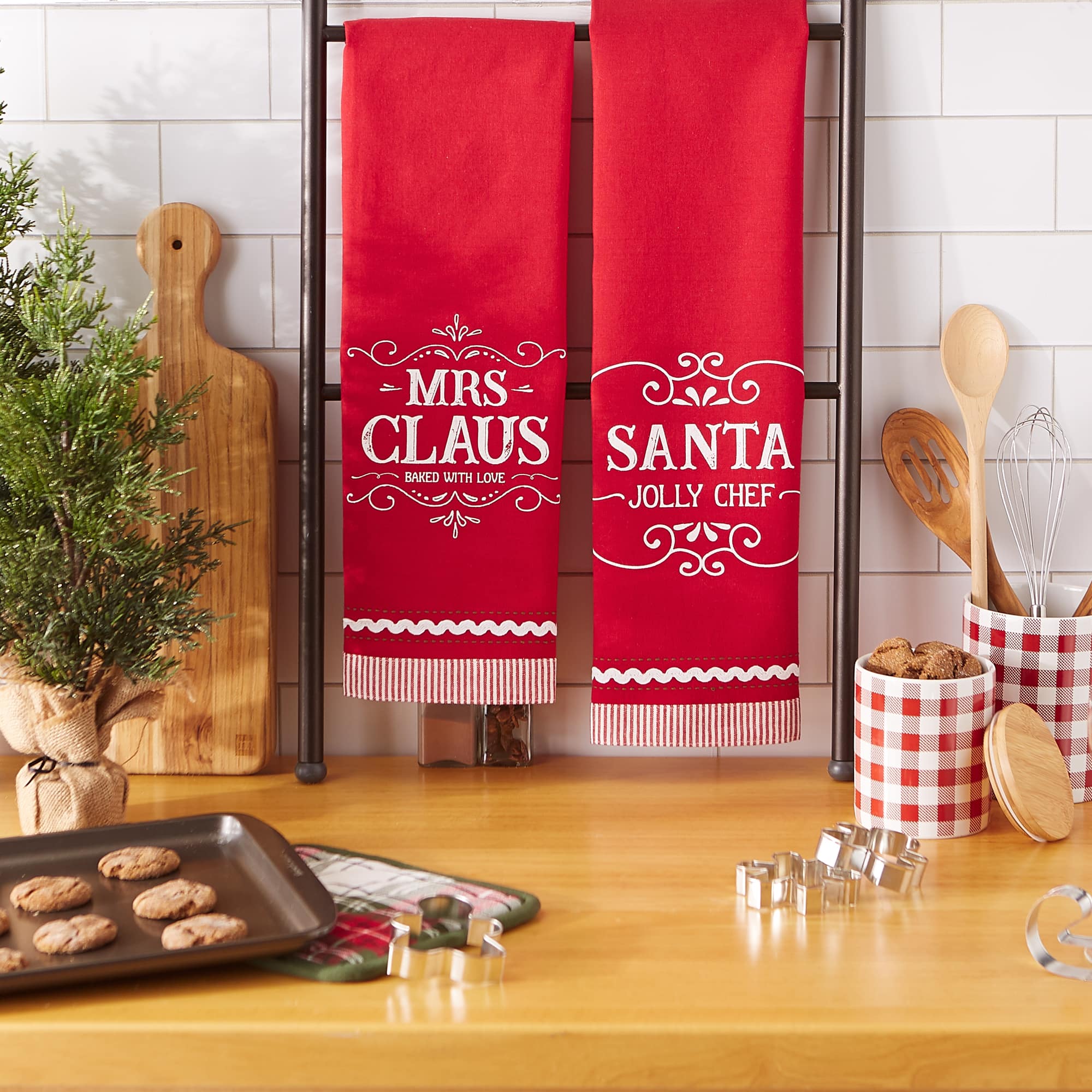 DII® Mr & Mrs Claus Dishtowel Set