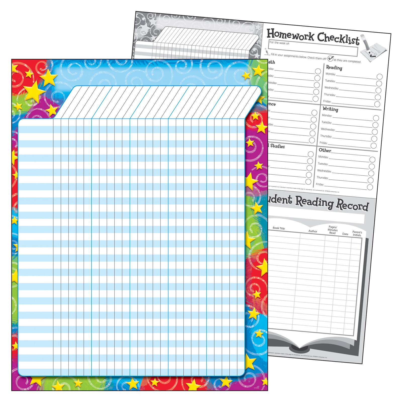 Trend Enterprises® Stars 'n Swirls Incentive Chart, 6ct.