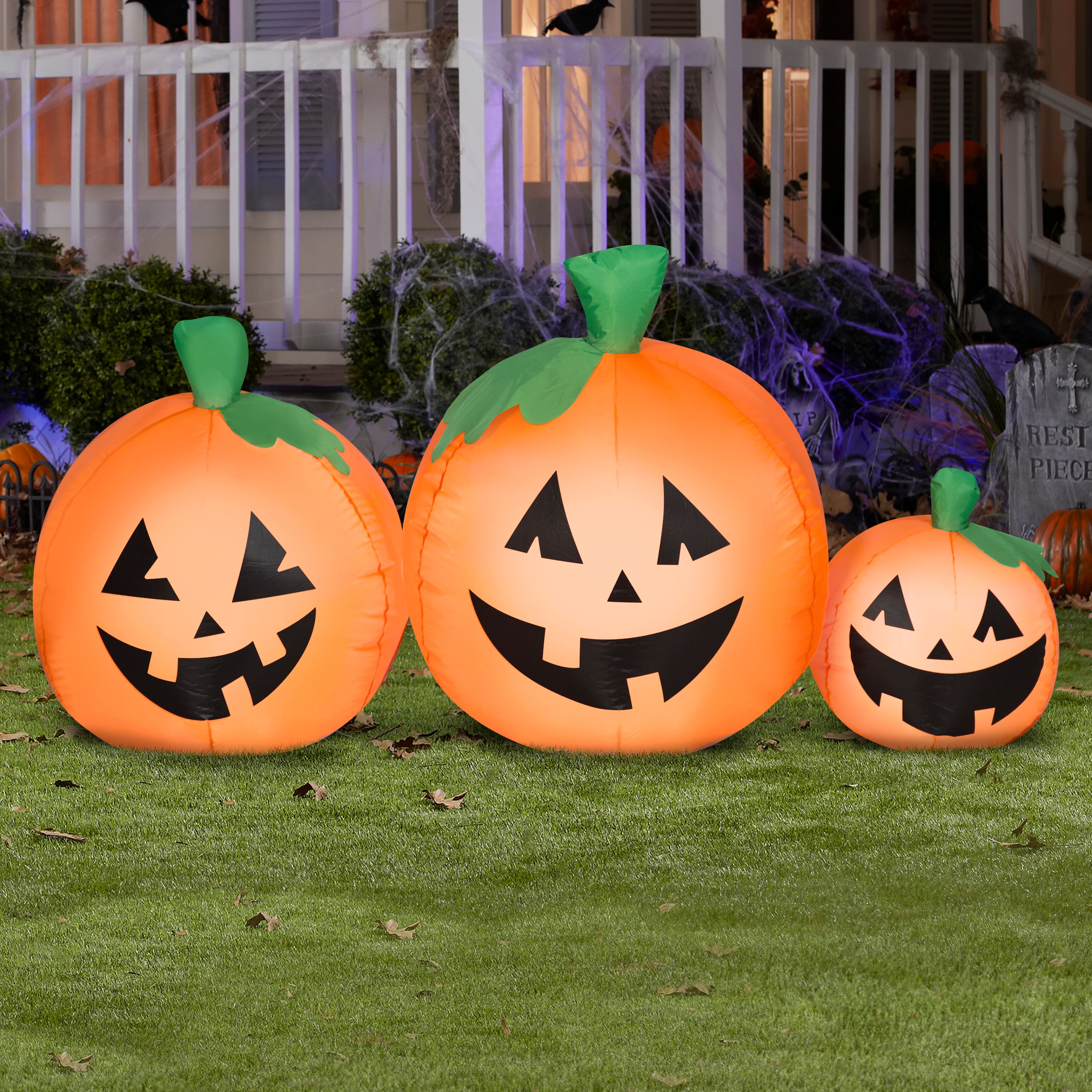 4.5ft. Airblown® Inflatable Halloween LED Jack-o'-Lantern Trio