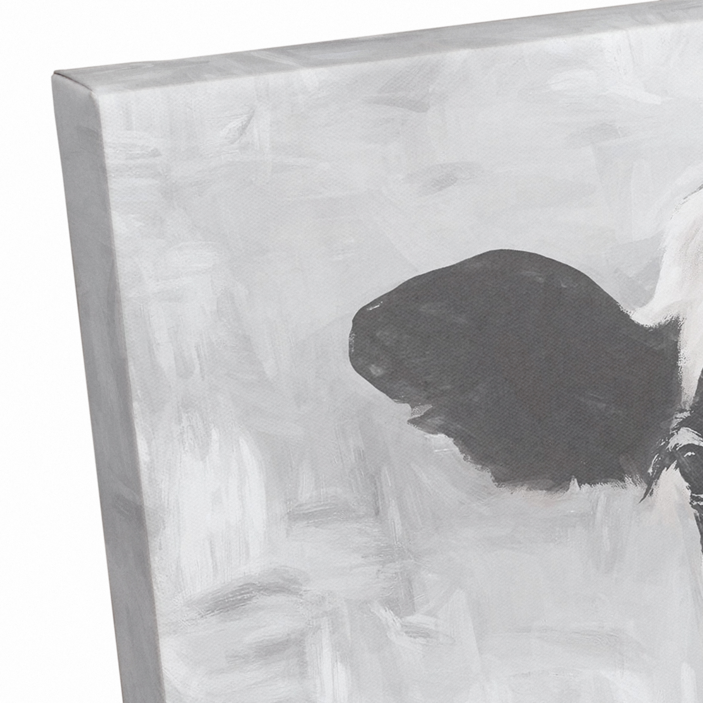 Monochromatic Cow 11" x 14" Canvas Wall Art