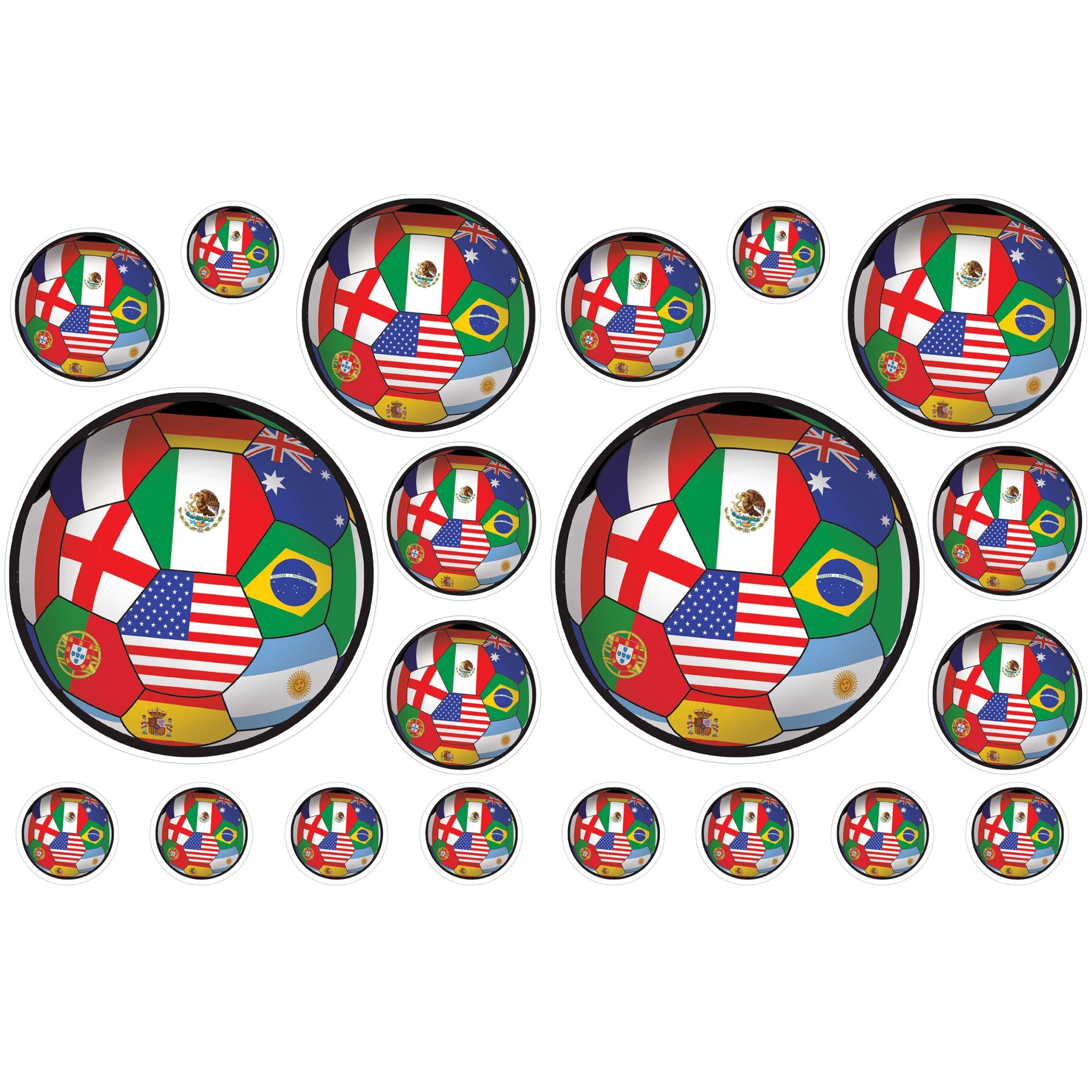 Beistle International Soccer Peel 'N Place Sheets, 2ct.