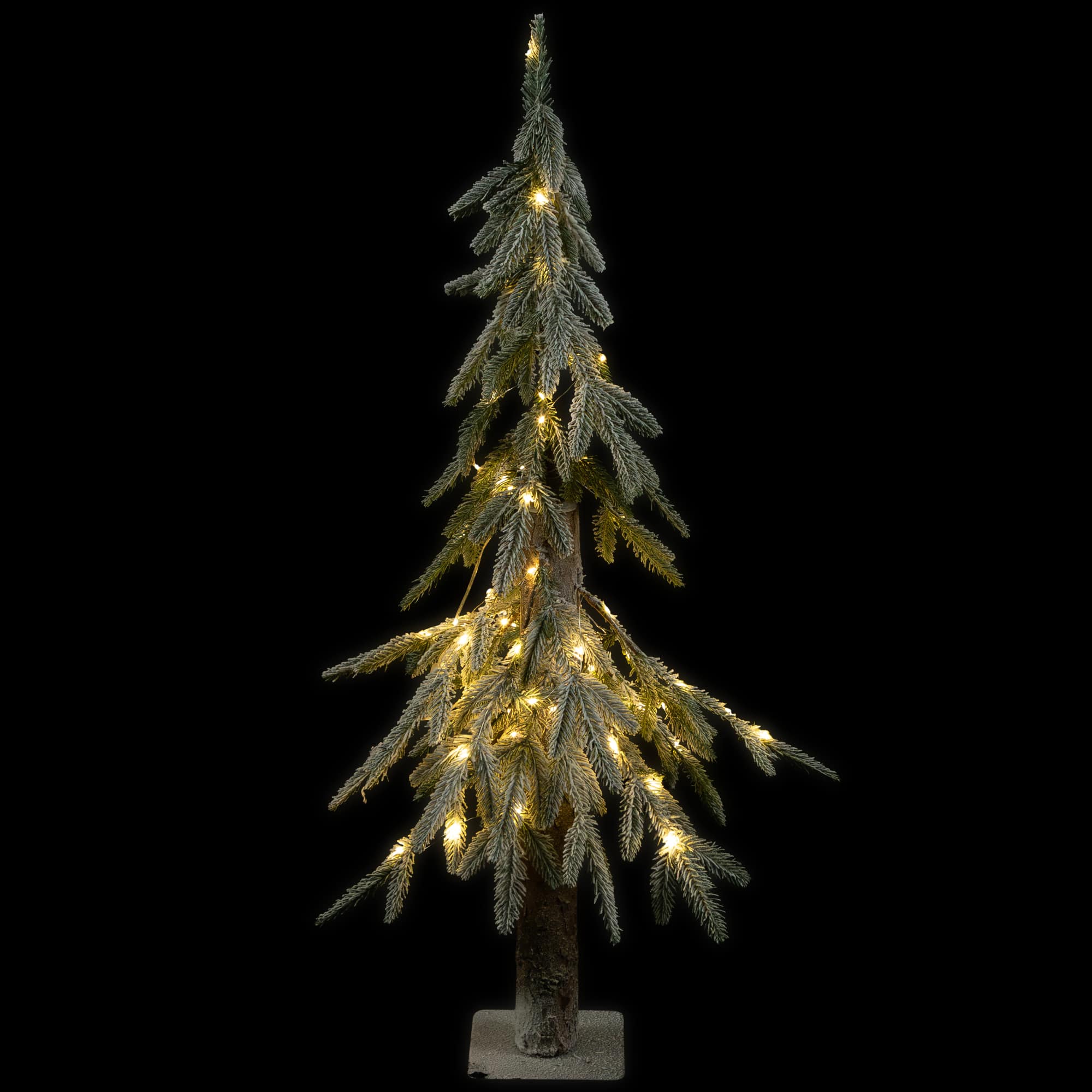 3ft. Pre-Lit Flocked Alpine Artificial Christmas Tree, Clear Lights