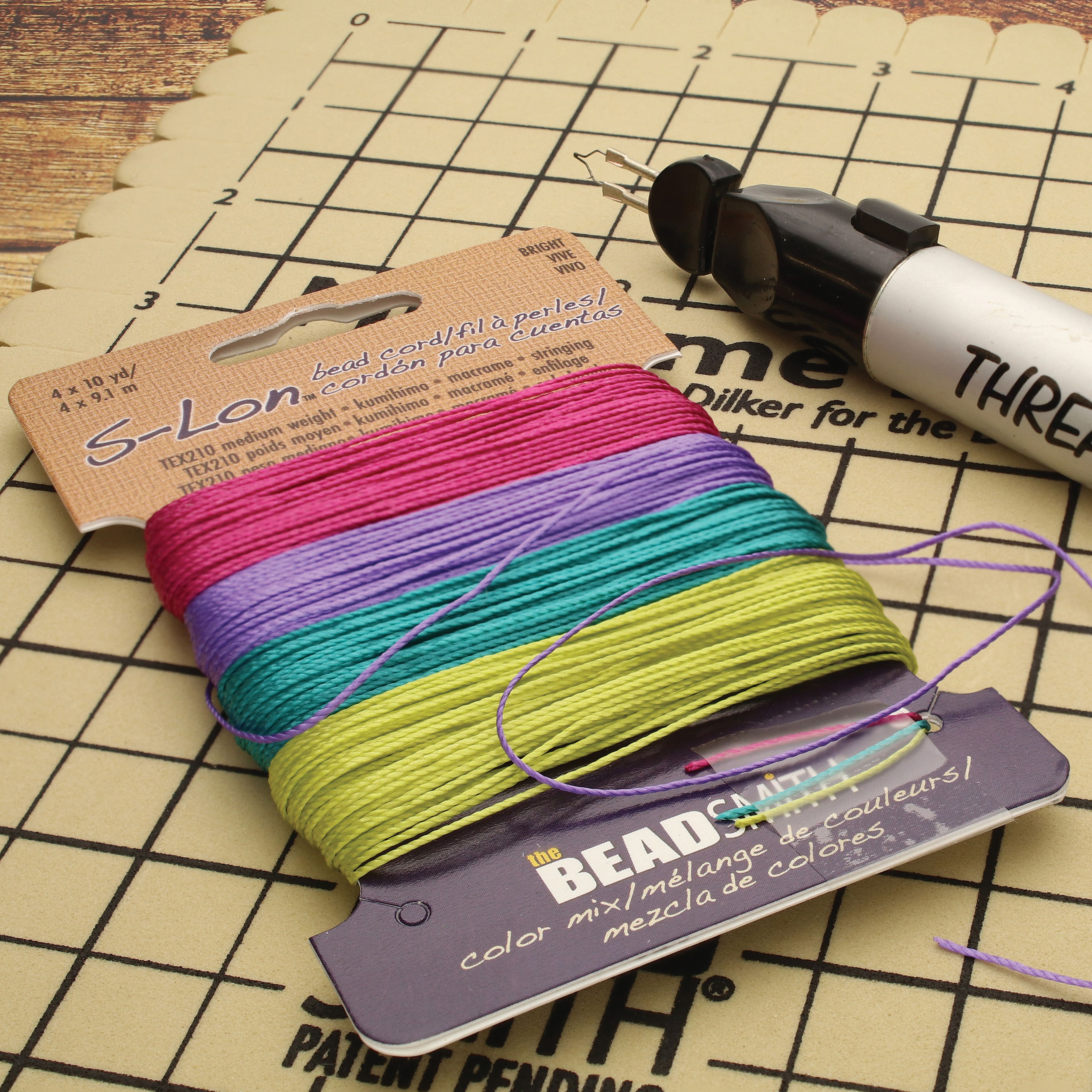 12 Packs: 4 ct. (48 total) The Beadsmith® S-Lon® 0.5mm Mixed Color Bead Cords