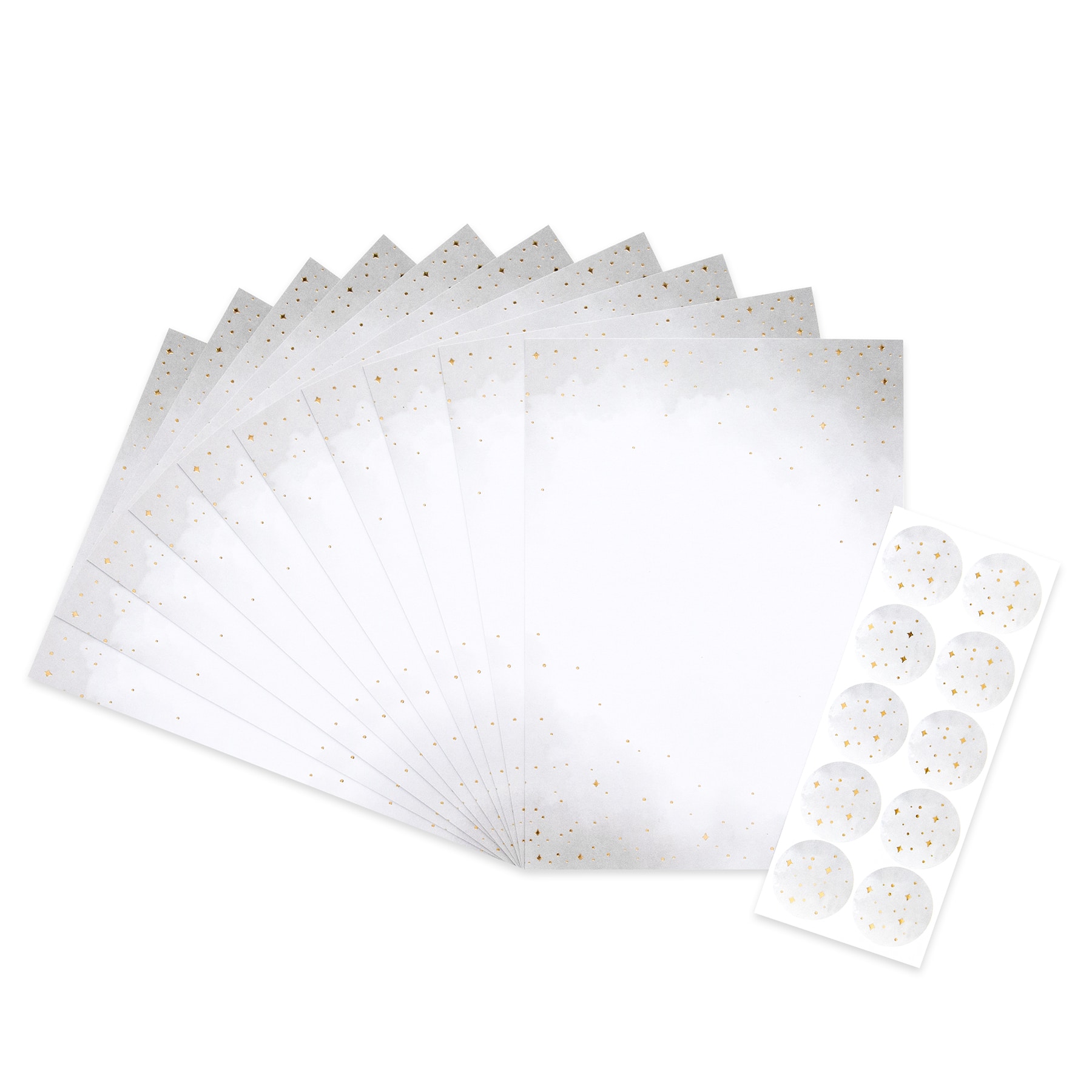 Gold Stars Flat Cards & Envelopes by Recollections™, 5" x 7"