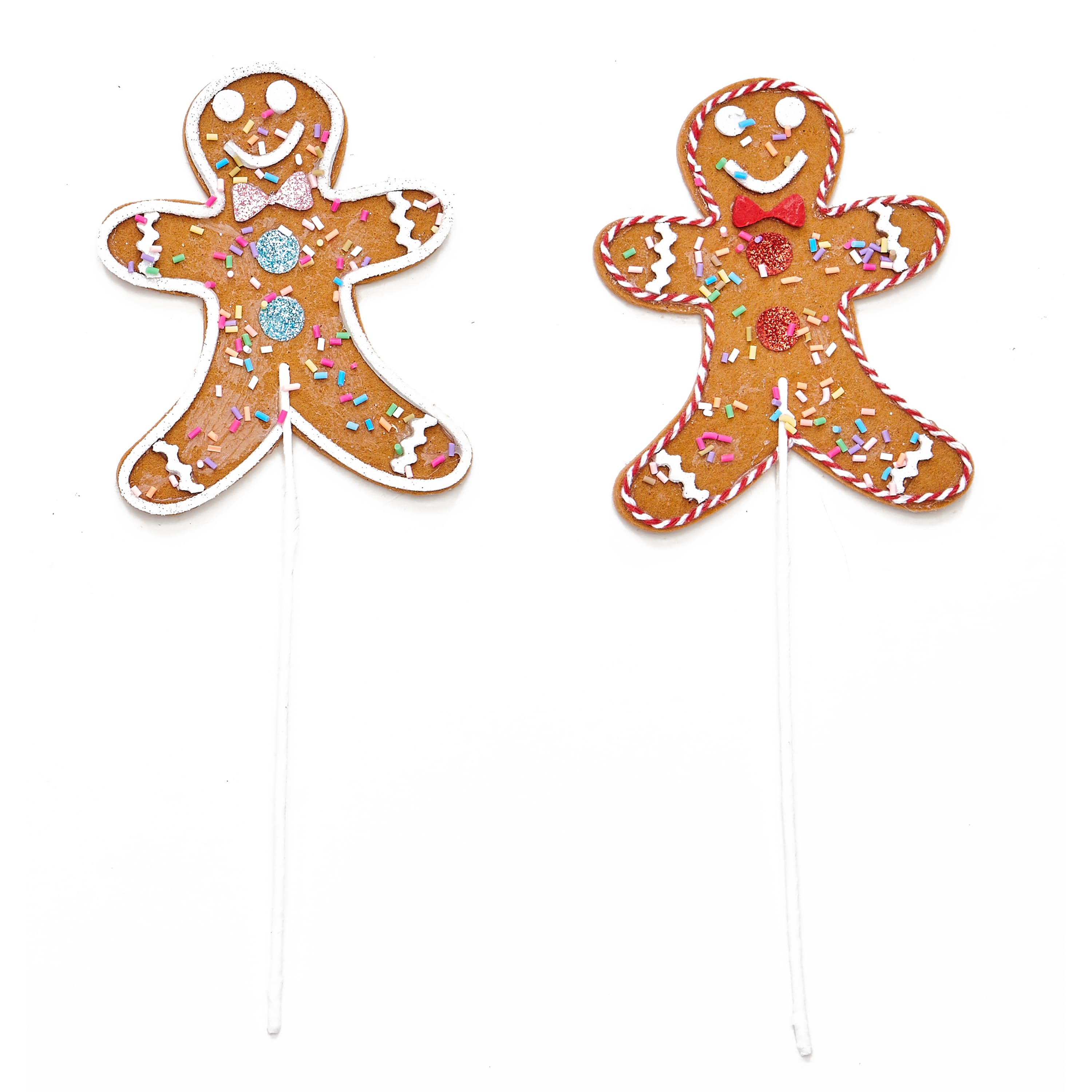 10.5" Gingerbread Candyman Picks Set