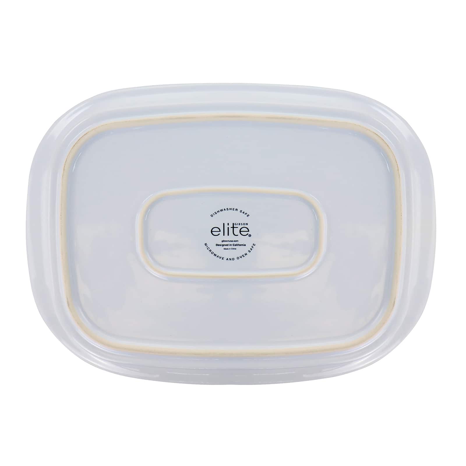 Gibson Elite® 2.7qt. White Ceramic Casserole with Glass Lid