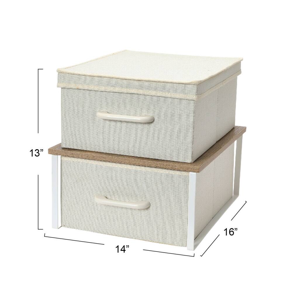 Household Essentials Stacking Storage Boxes Set