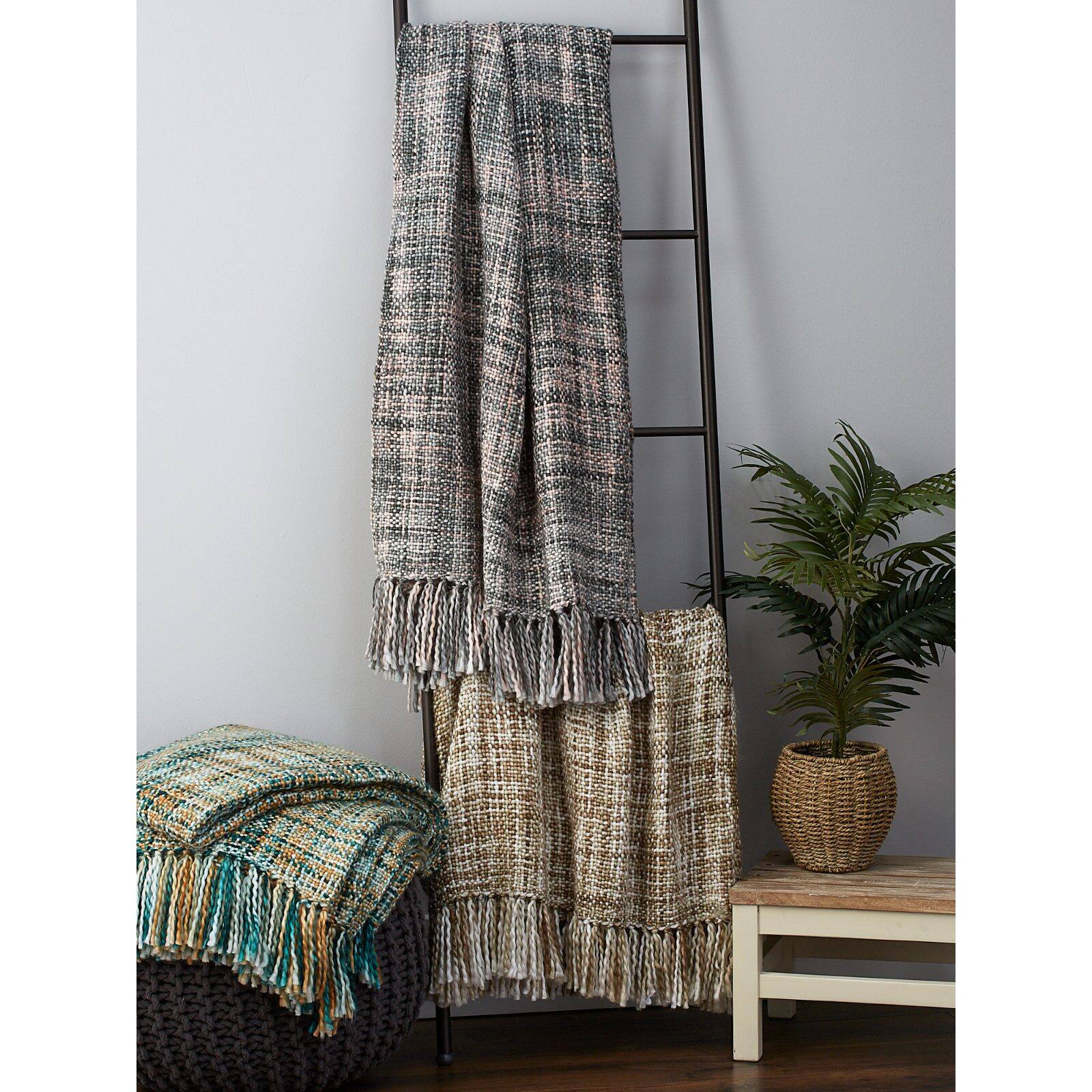 DII® Variegated Teal Acrylic Throw