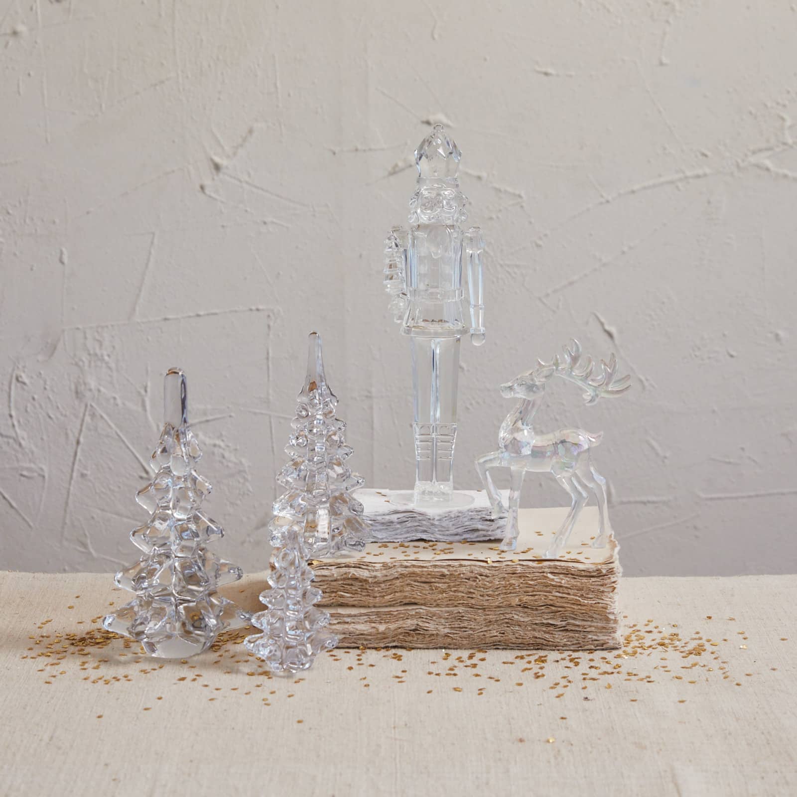 Hello Honey® 4.25" Clear Decorative Glass Christmas Tree