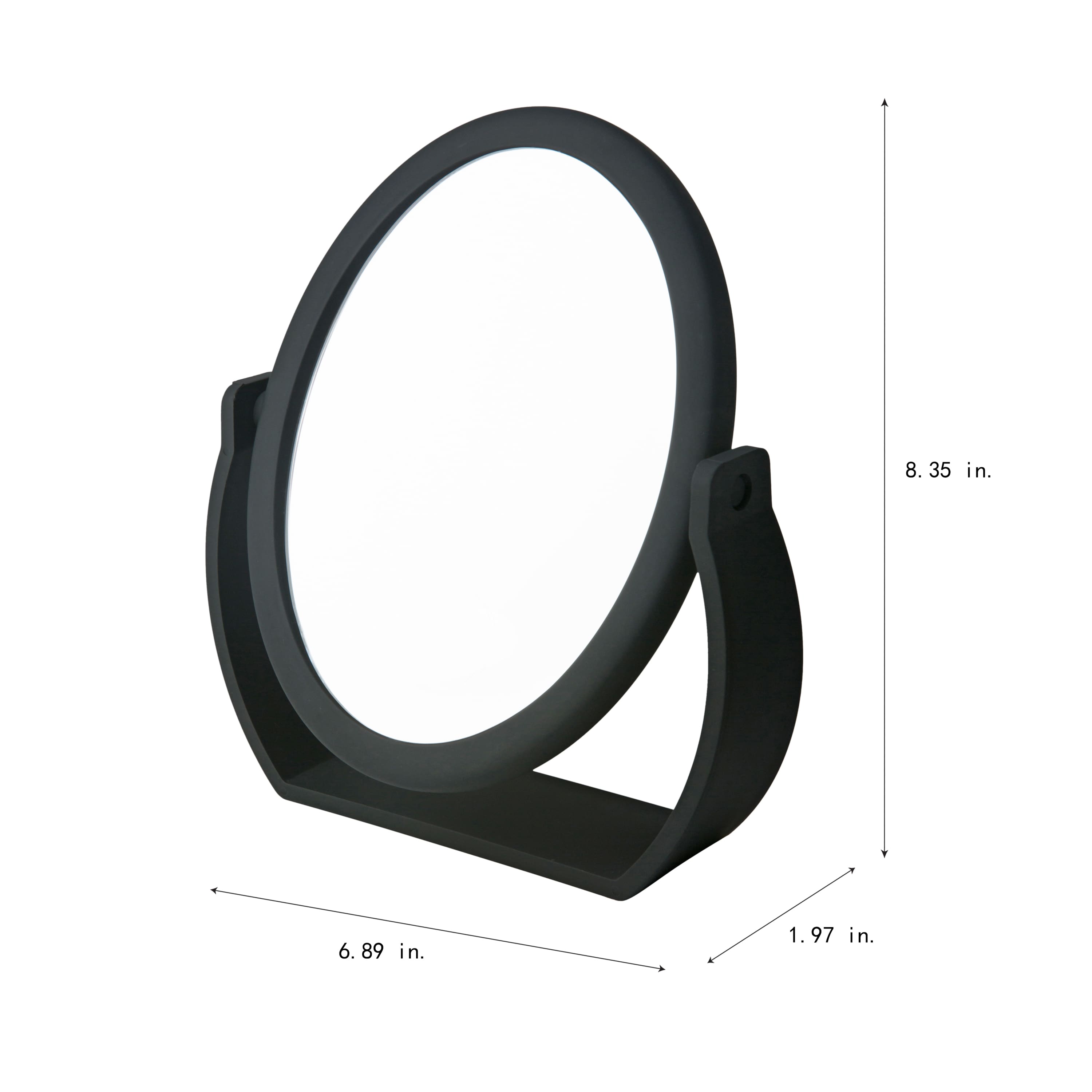 Home Details Swivel 10X Magnification Rubberized Vanity Mirror
