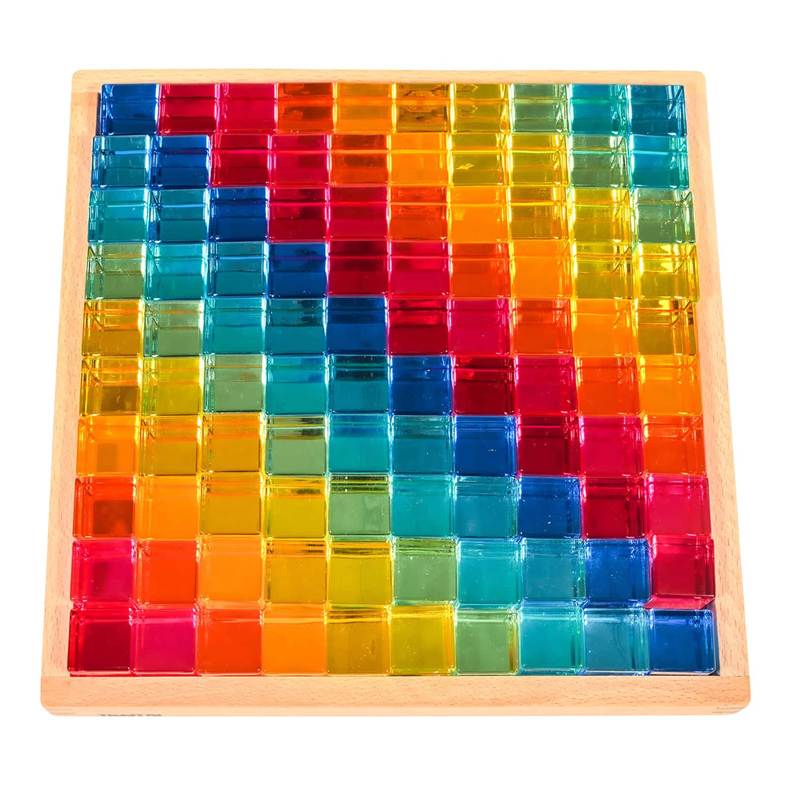 TickiT® Translucent Gem Cube Mirror Tray Set