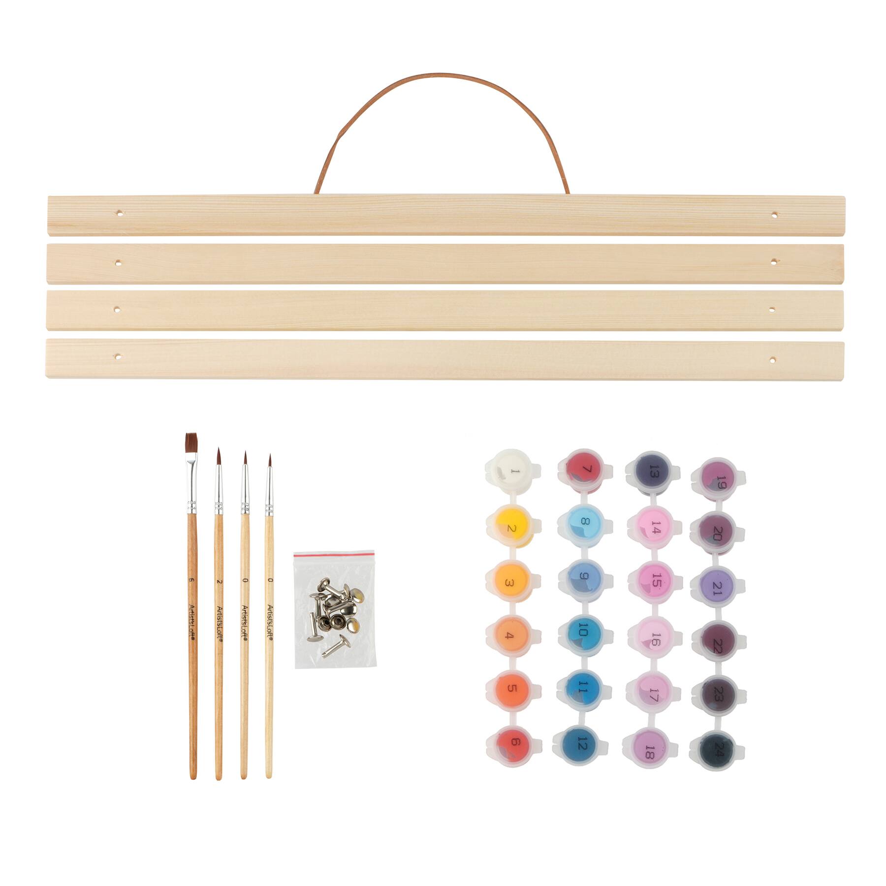 16" x 20" Frenchie Paint-by-Number Kit with Wood Display Hanger by Artist's Loft®