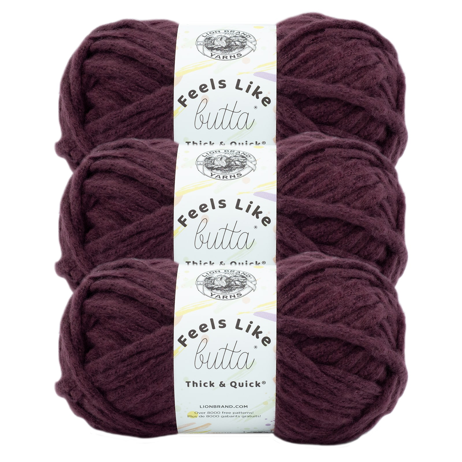 3 Pack Lion Brand® Feels Like Butta® Thick & Quick® Yarn
