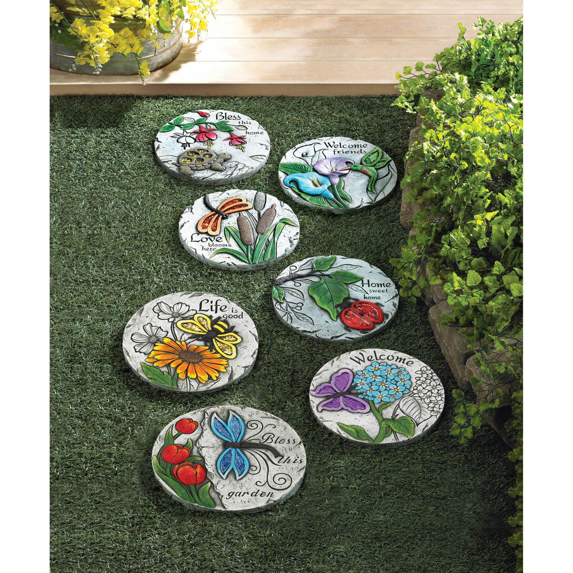Life Is Good Sunflower Stepping Stone