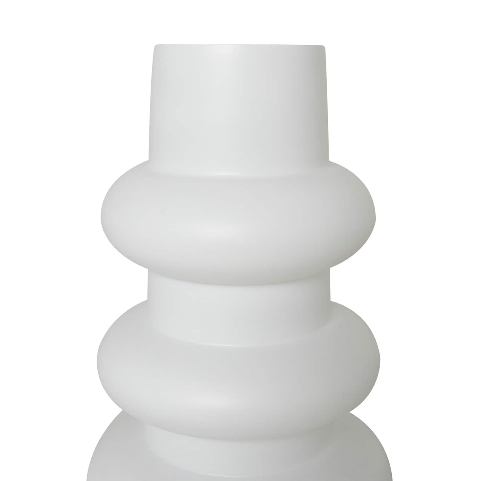 White Glass Dimensional Bubble Vase Set
