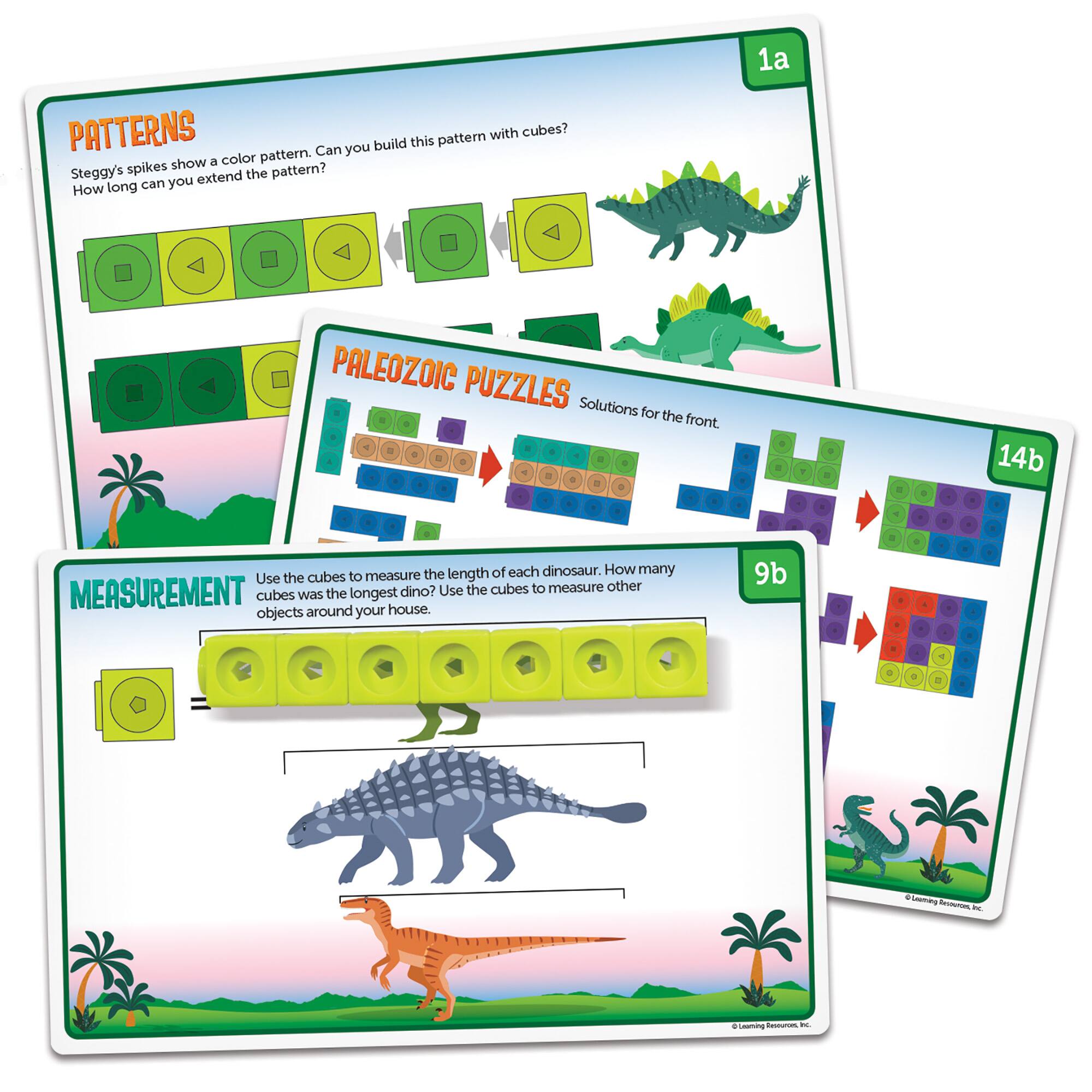 Learning Resources Mathlink Cubes Kindergarten Math Activity Set: Dino Time!