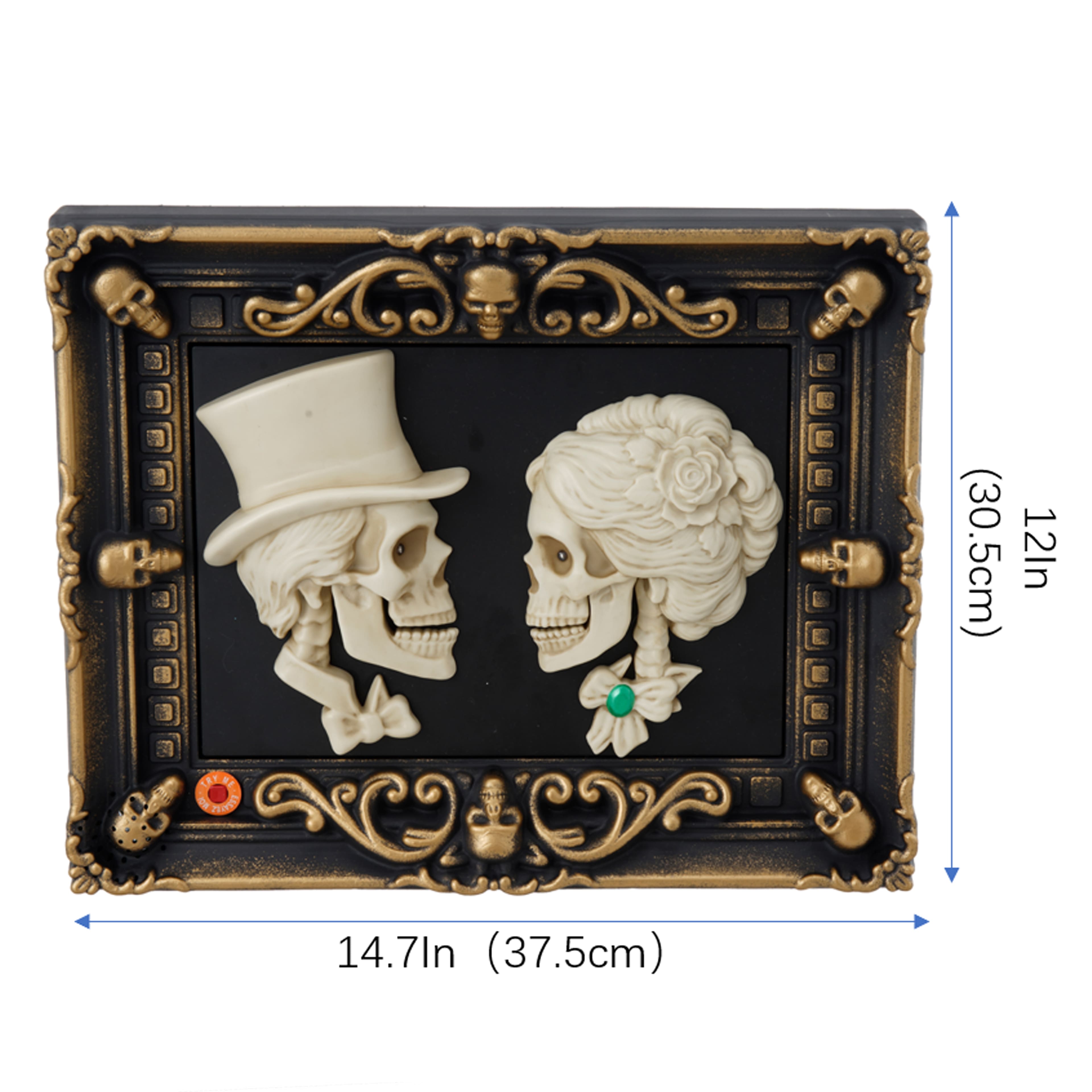 14" Animated Skeleton Picture Frame by Ashland®