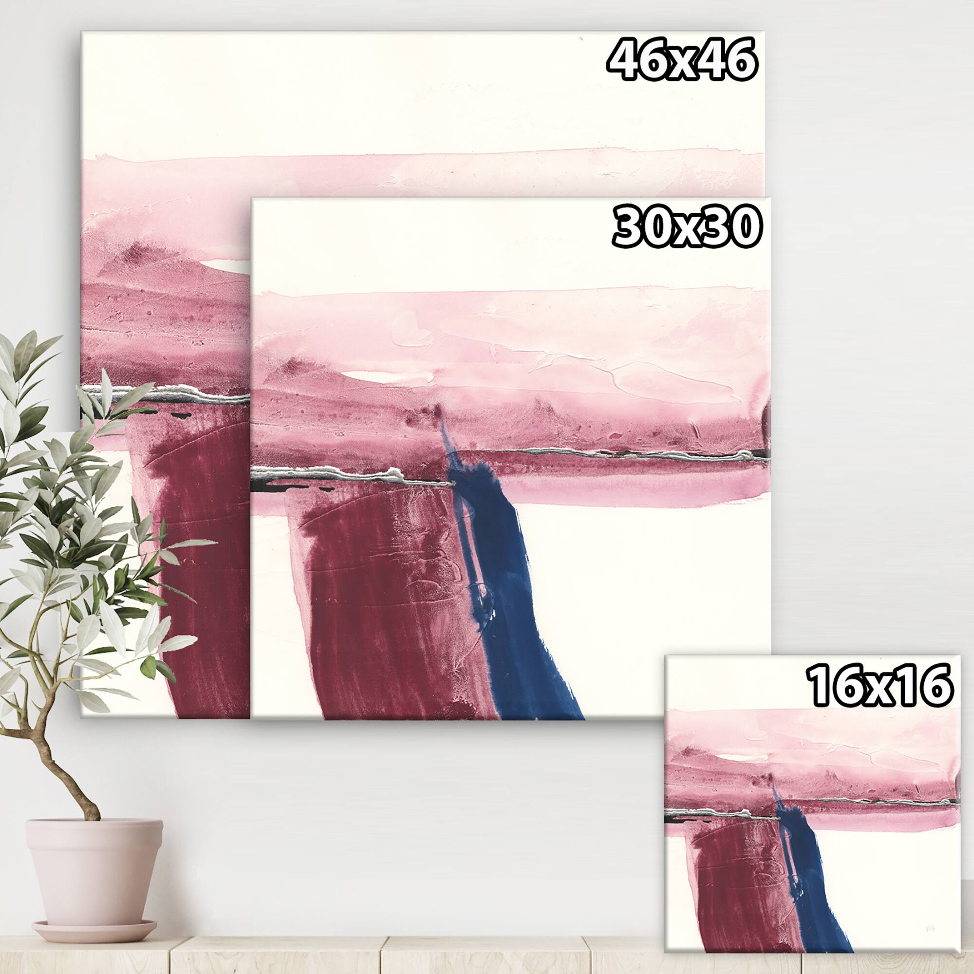 Designart - Patch of Dirty Pink I