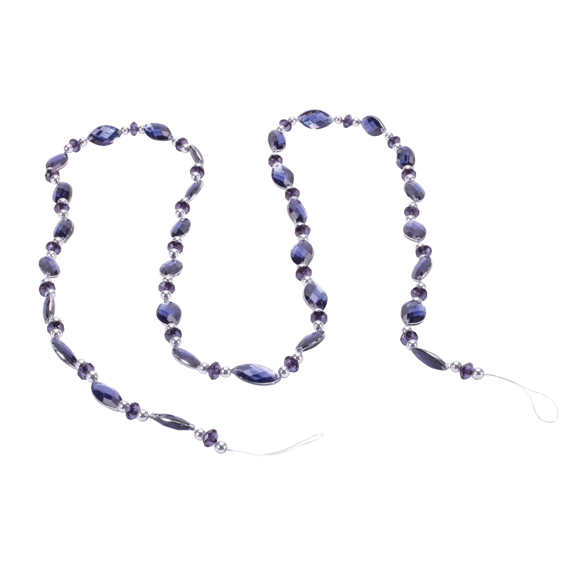 5ft. Blue & Silver Jewel Bead String Garlands, 2ct.